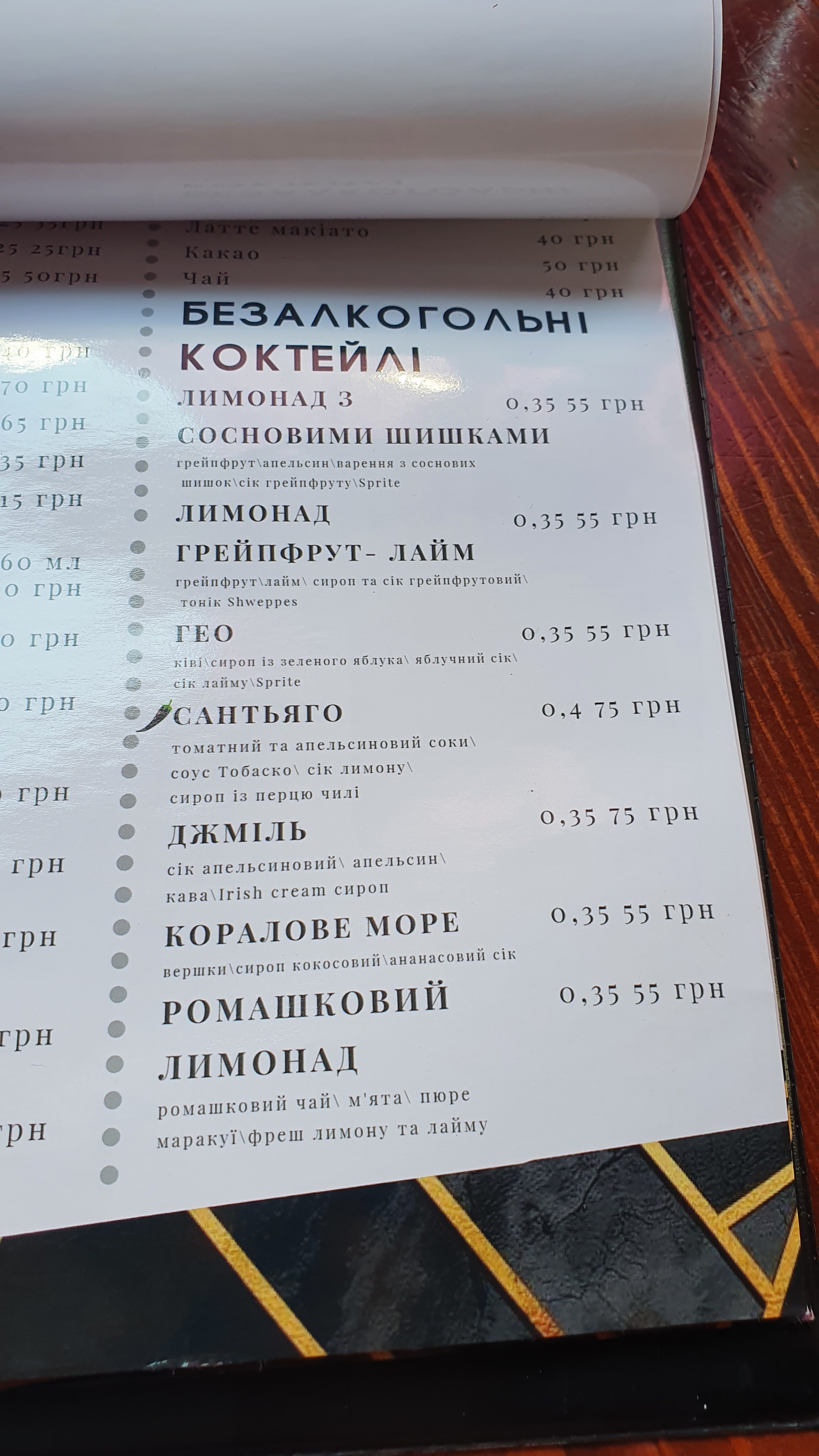 Sho bar menu 4