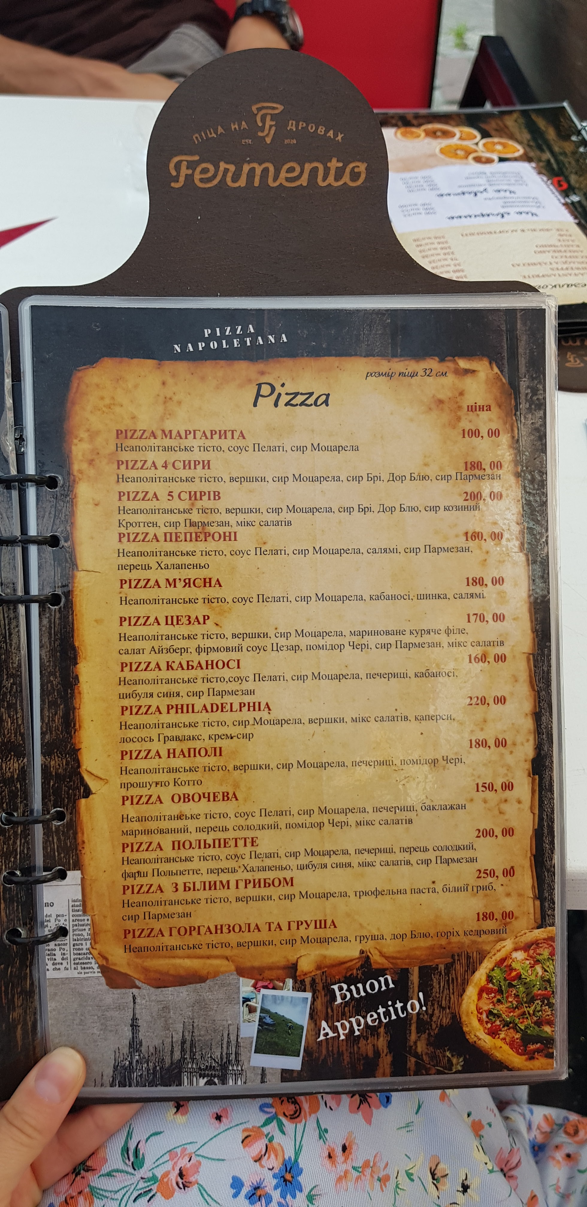 Fermento Pizza menu 5
