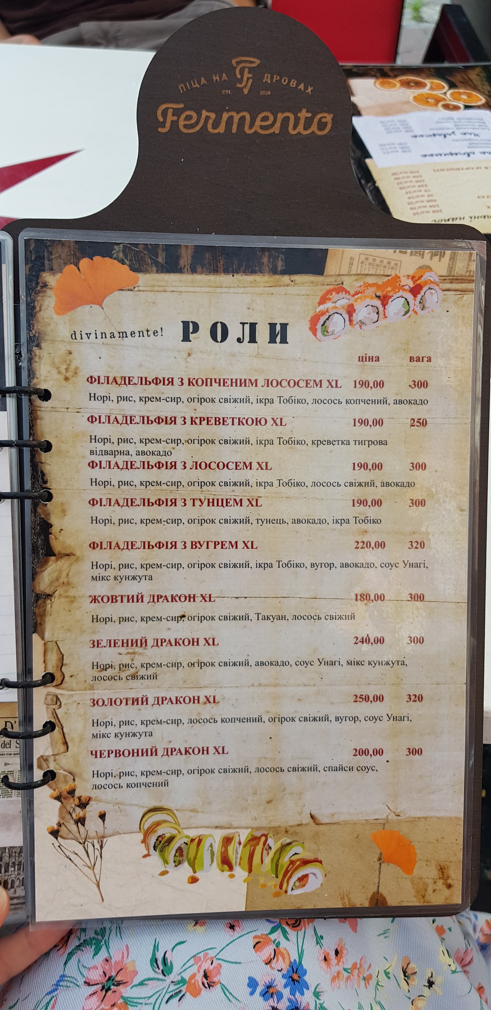 Fermento Pizza menu 9