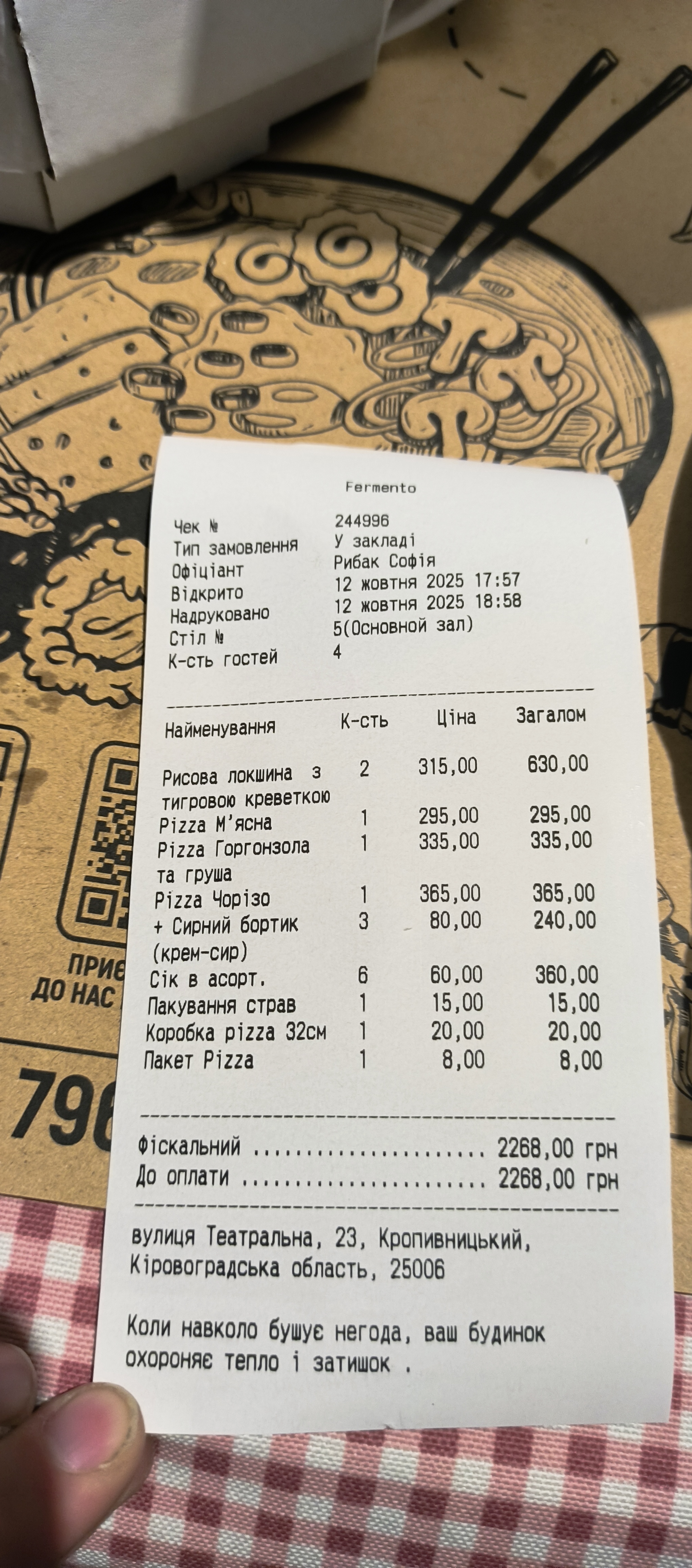 Fermento Pizza menu 10
