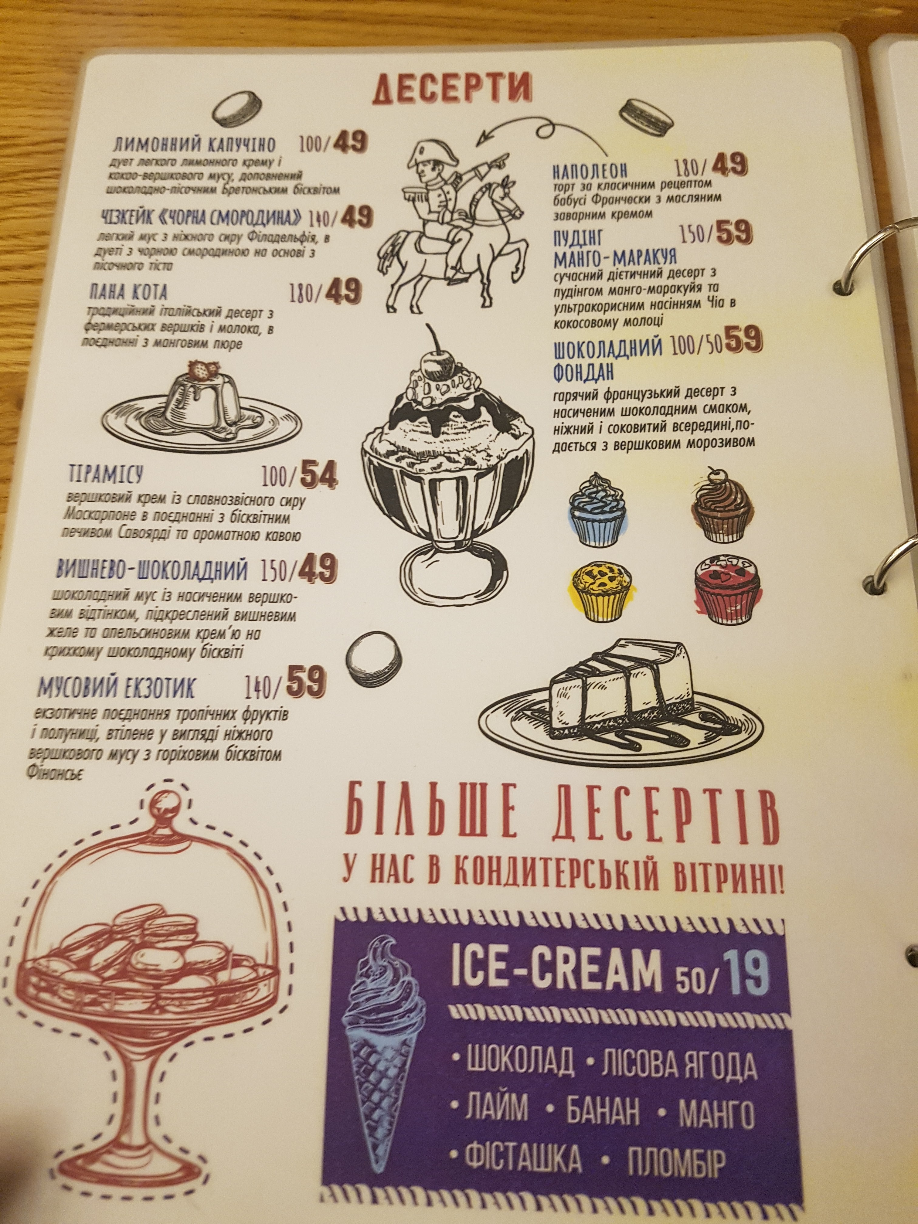 Пекоріні Pecorini menu 11