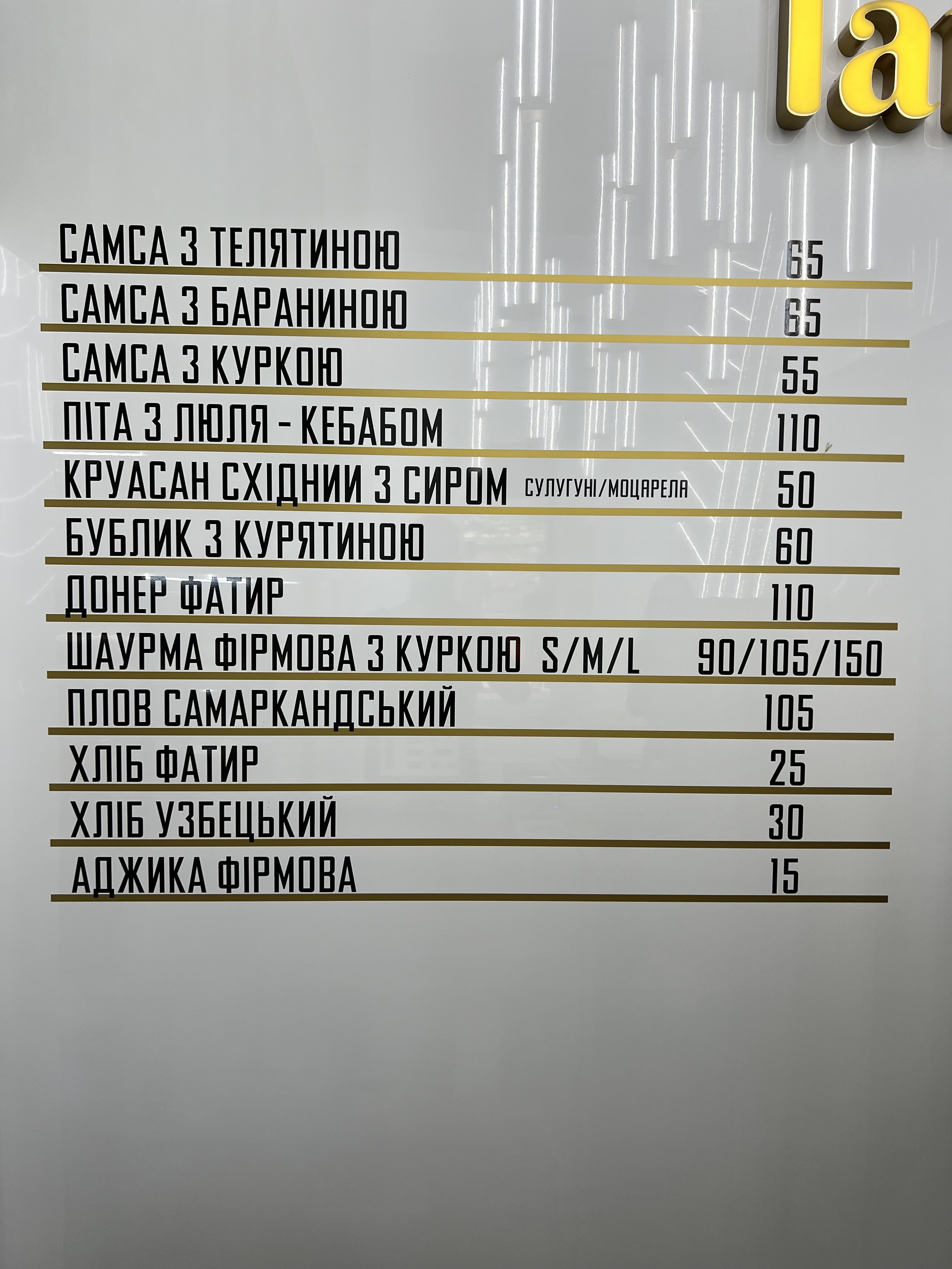 SAMSA land menu 1