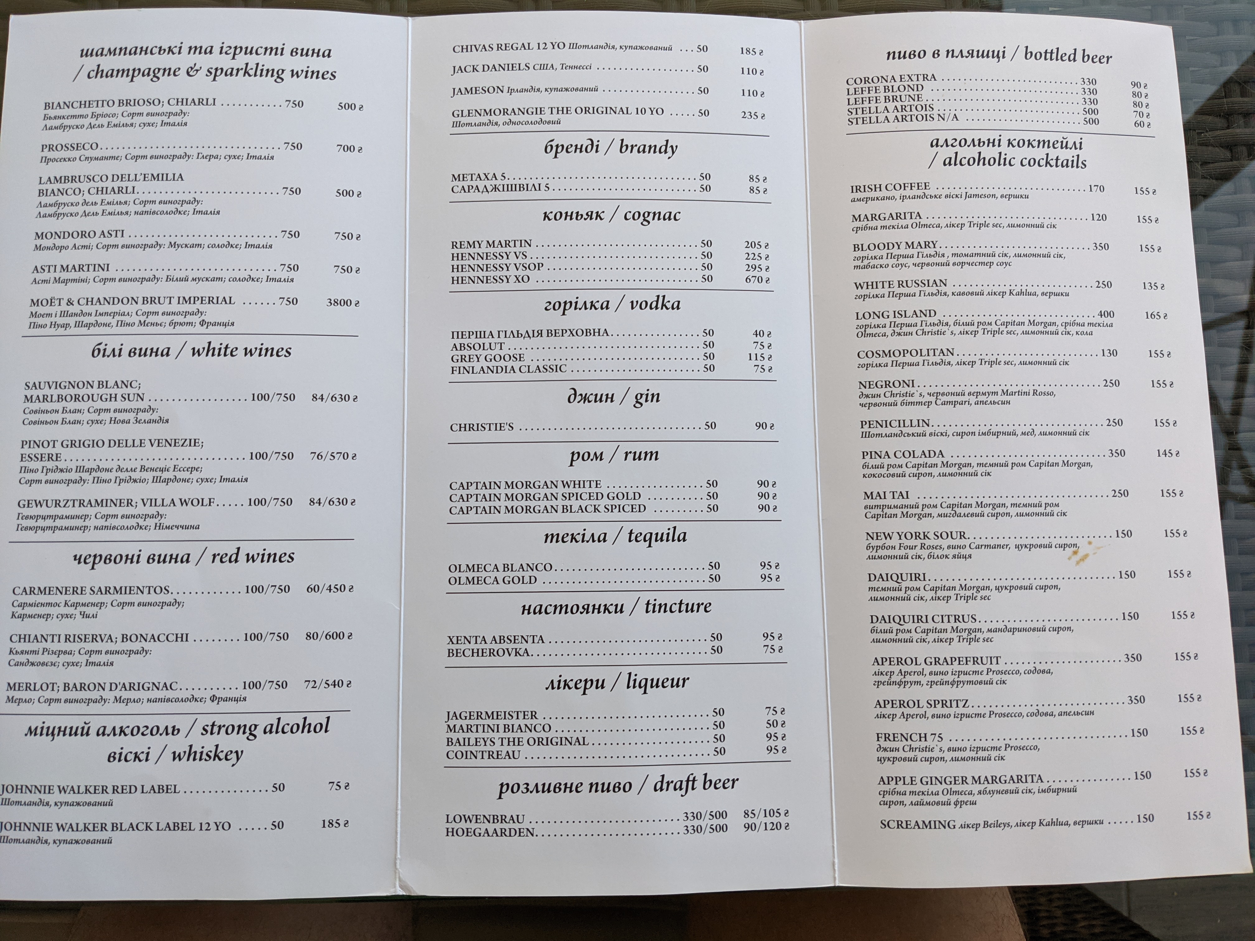 Bokovenka menu 2