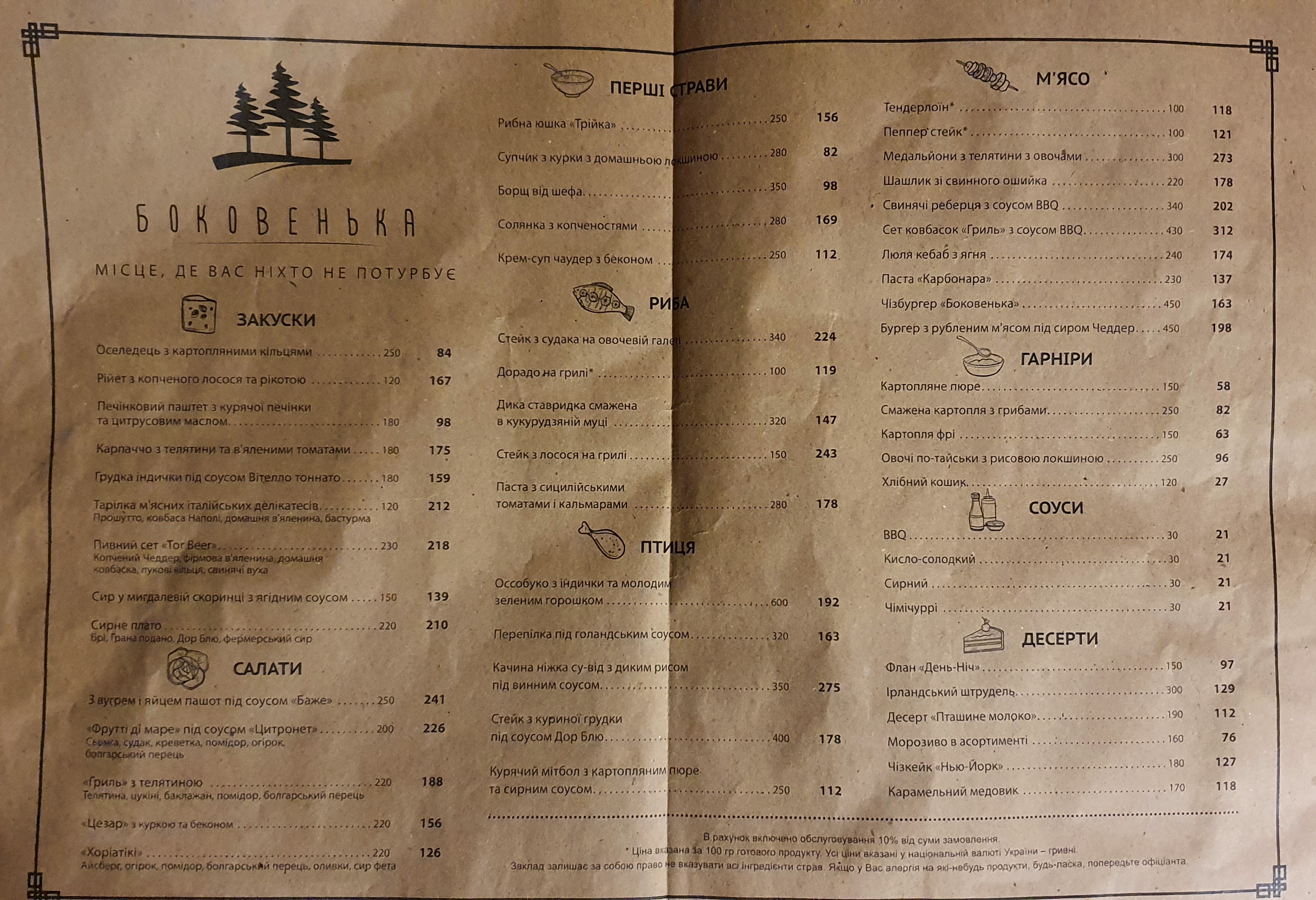 Bokovenka menu 5