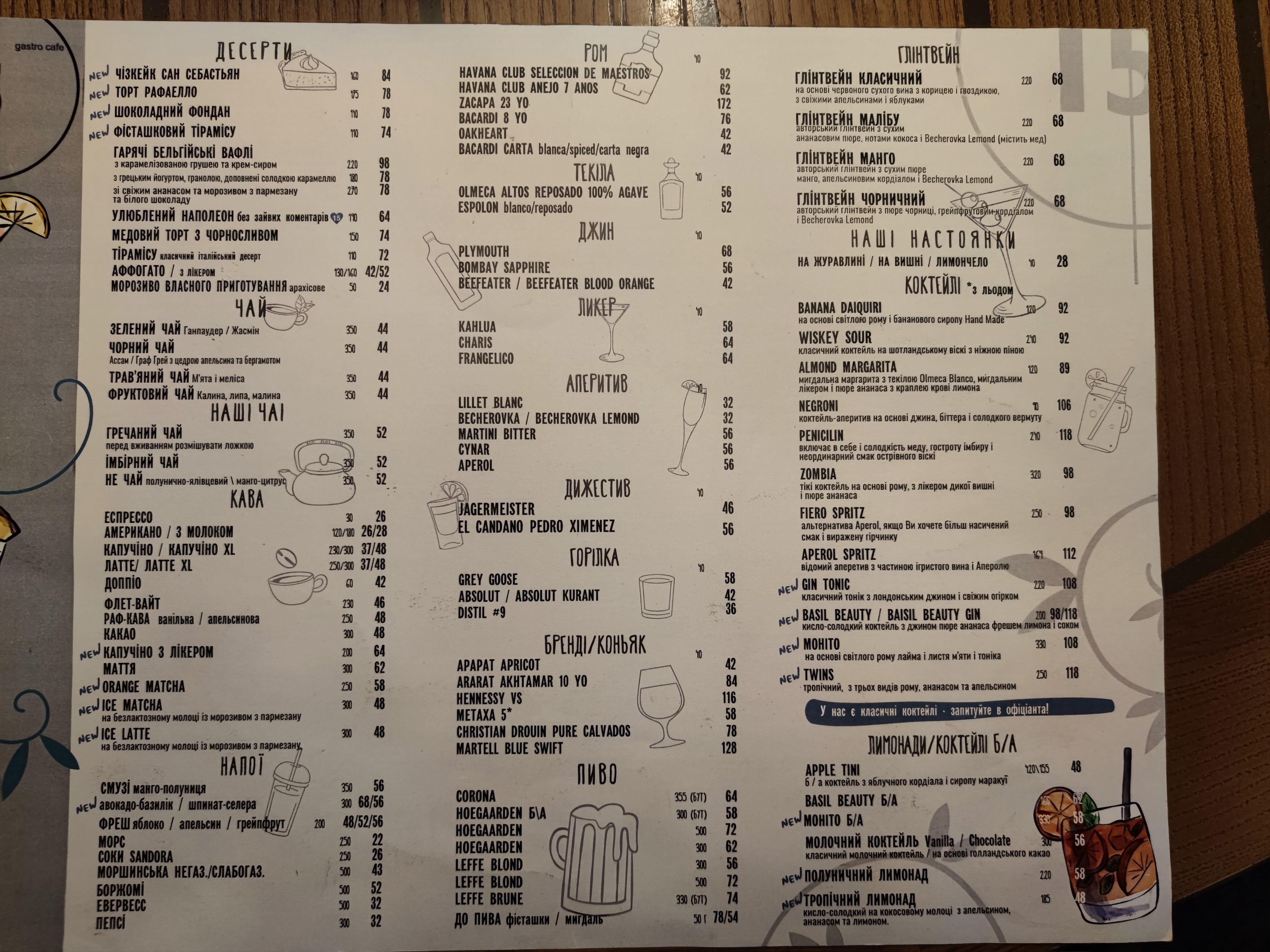 GASTRO-CAFFE menu 4