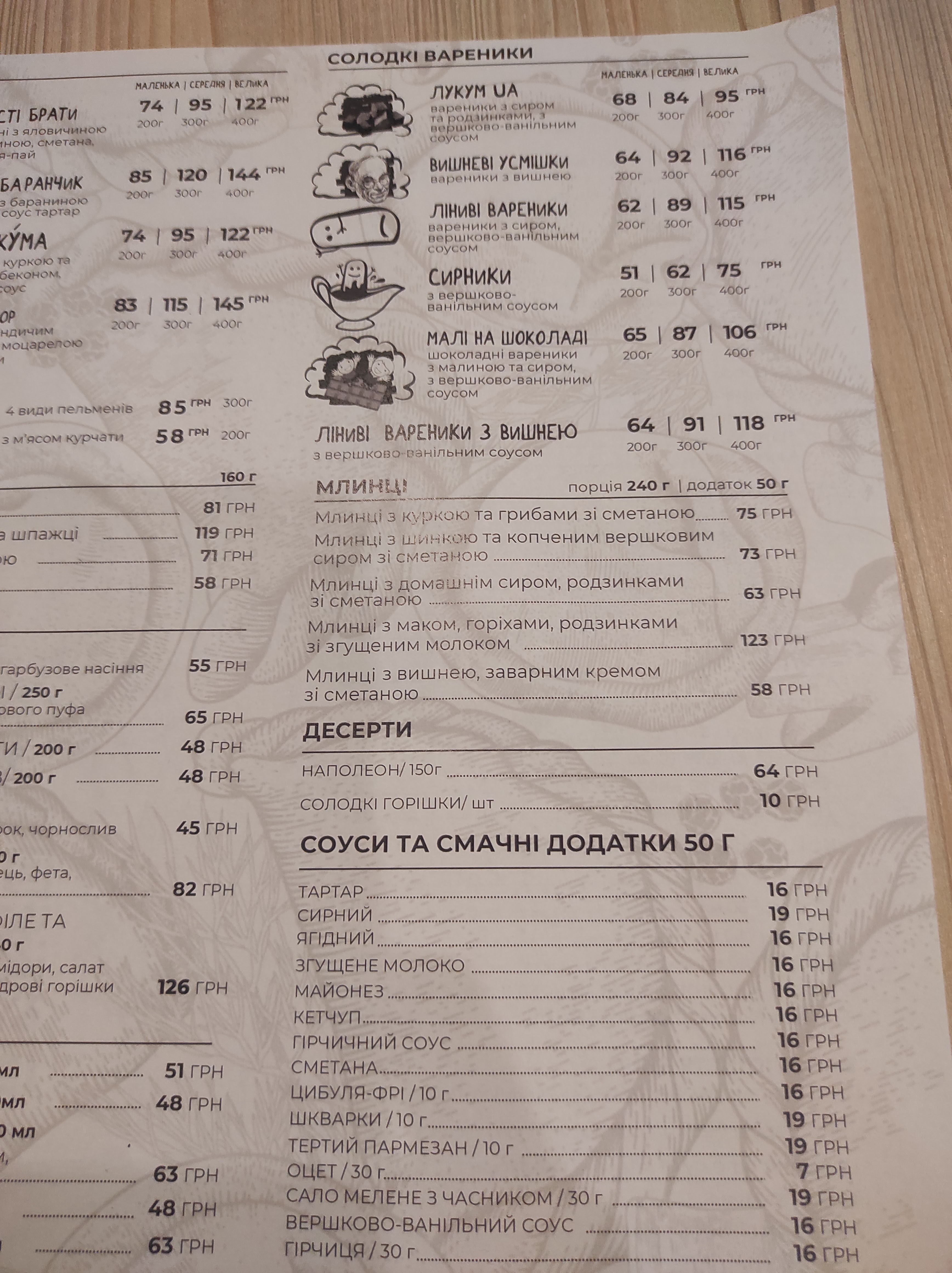 Варенична майстерня "КРУТЕ TISTO" menu 8