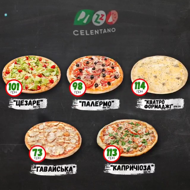 Pizza Celentano menu 6