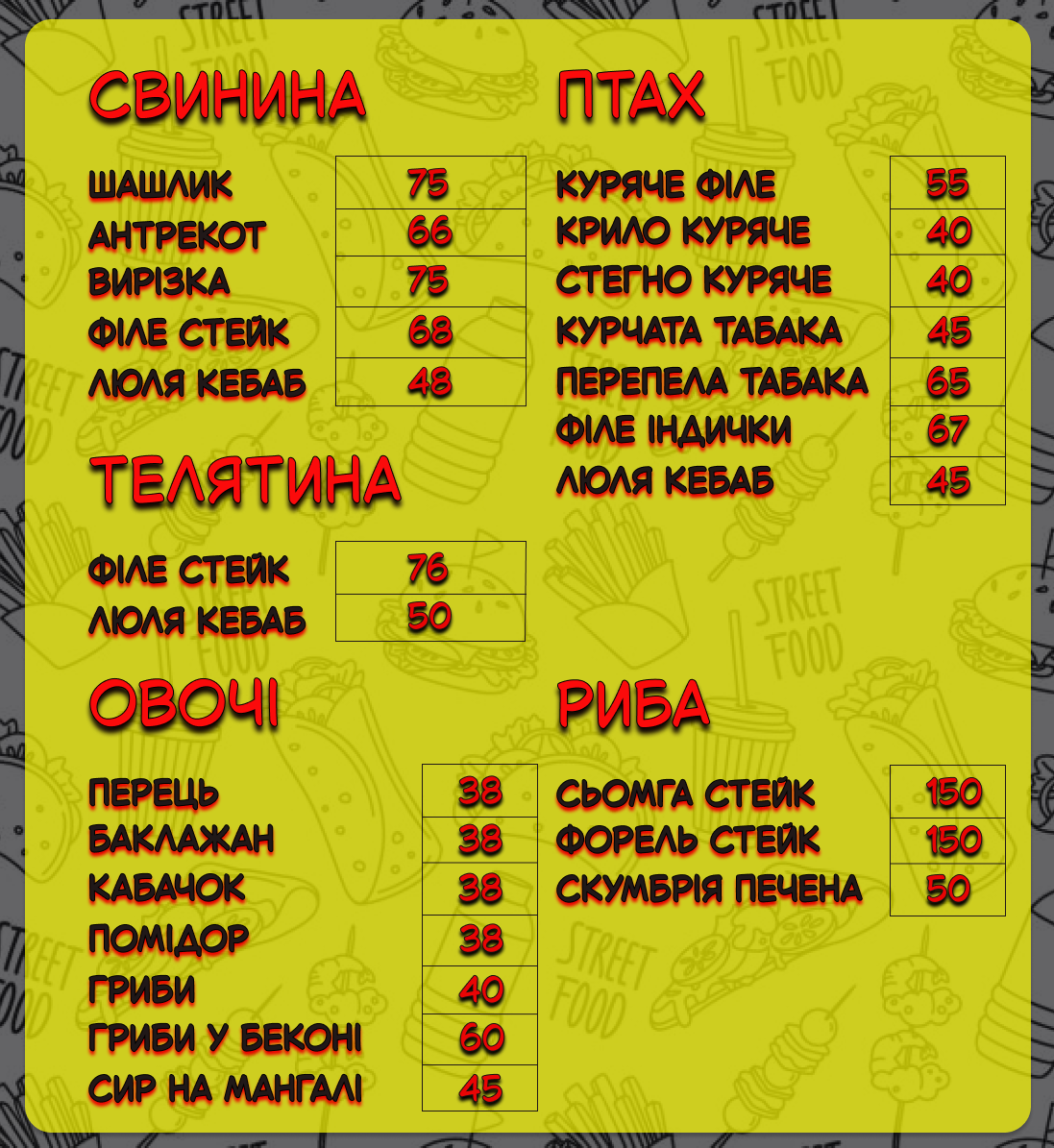 Mangal Park menu 3