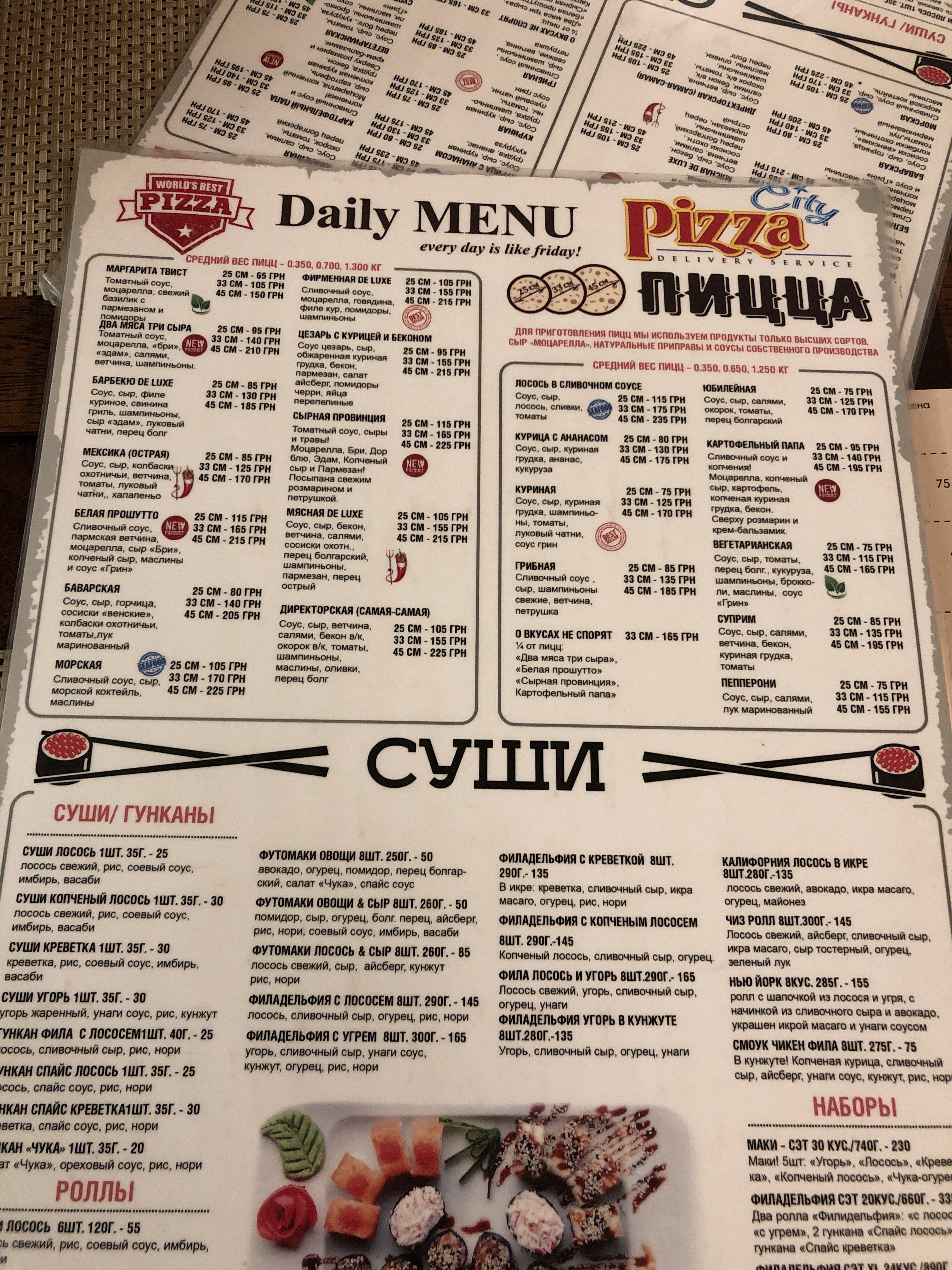 Pizza City menu 5
