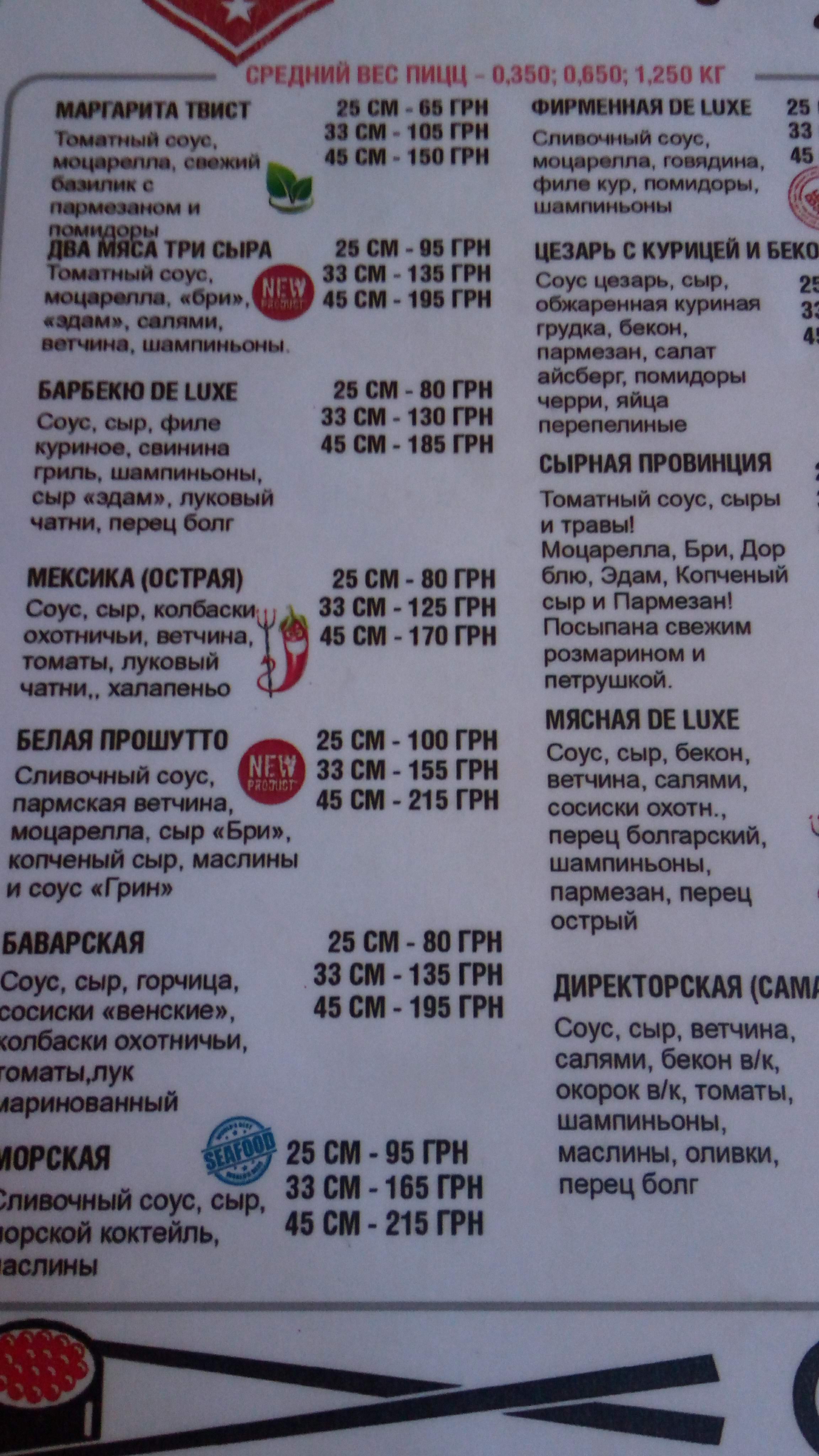 Pizza City menu 10