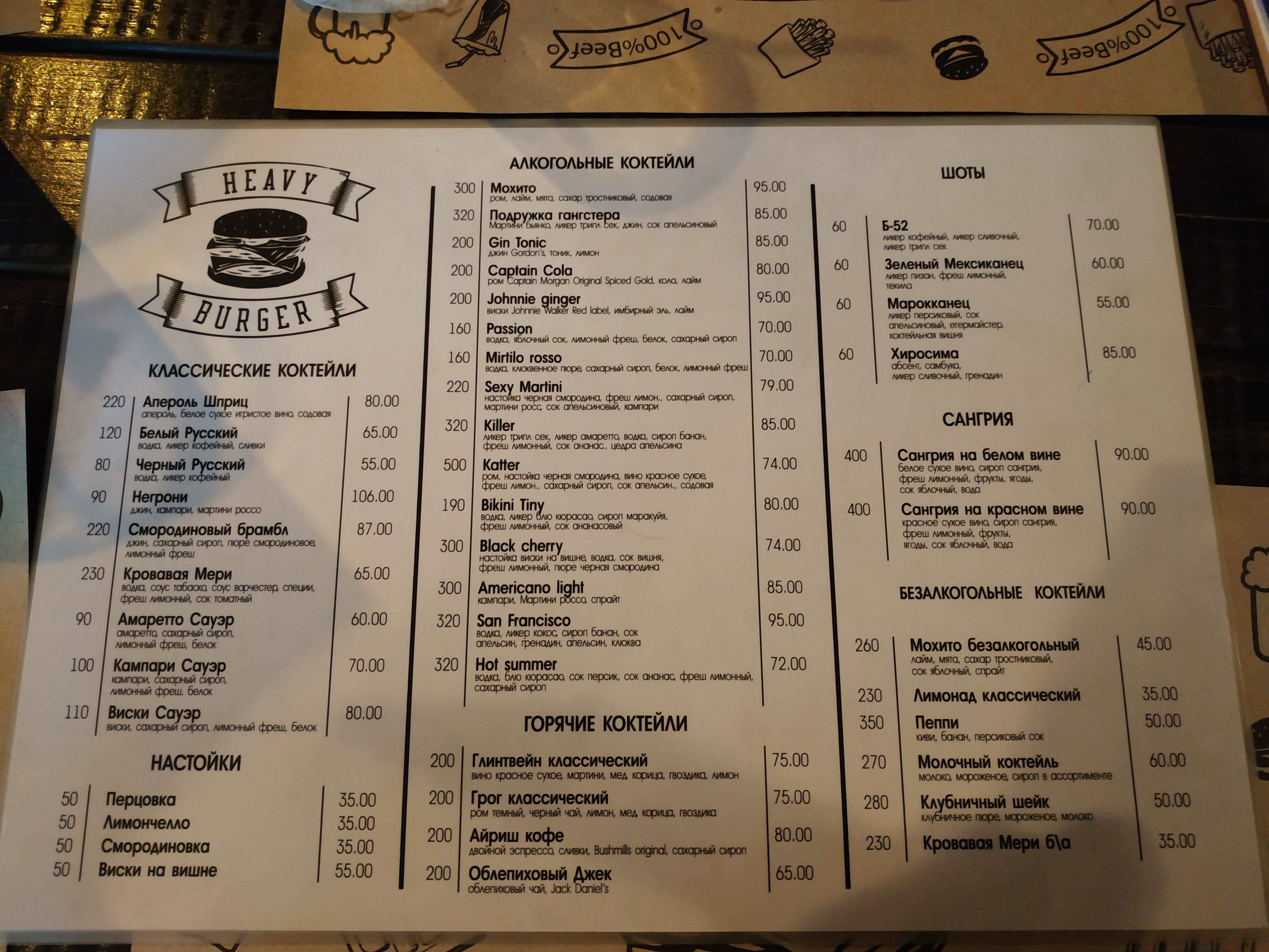 Heavy Burger menu 8