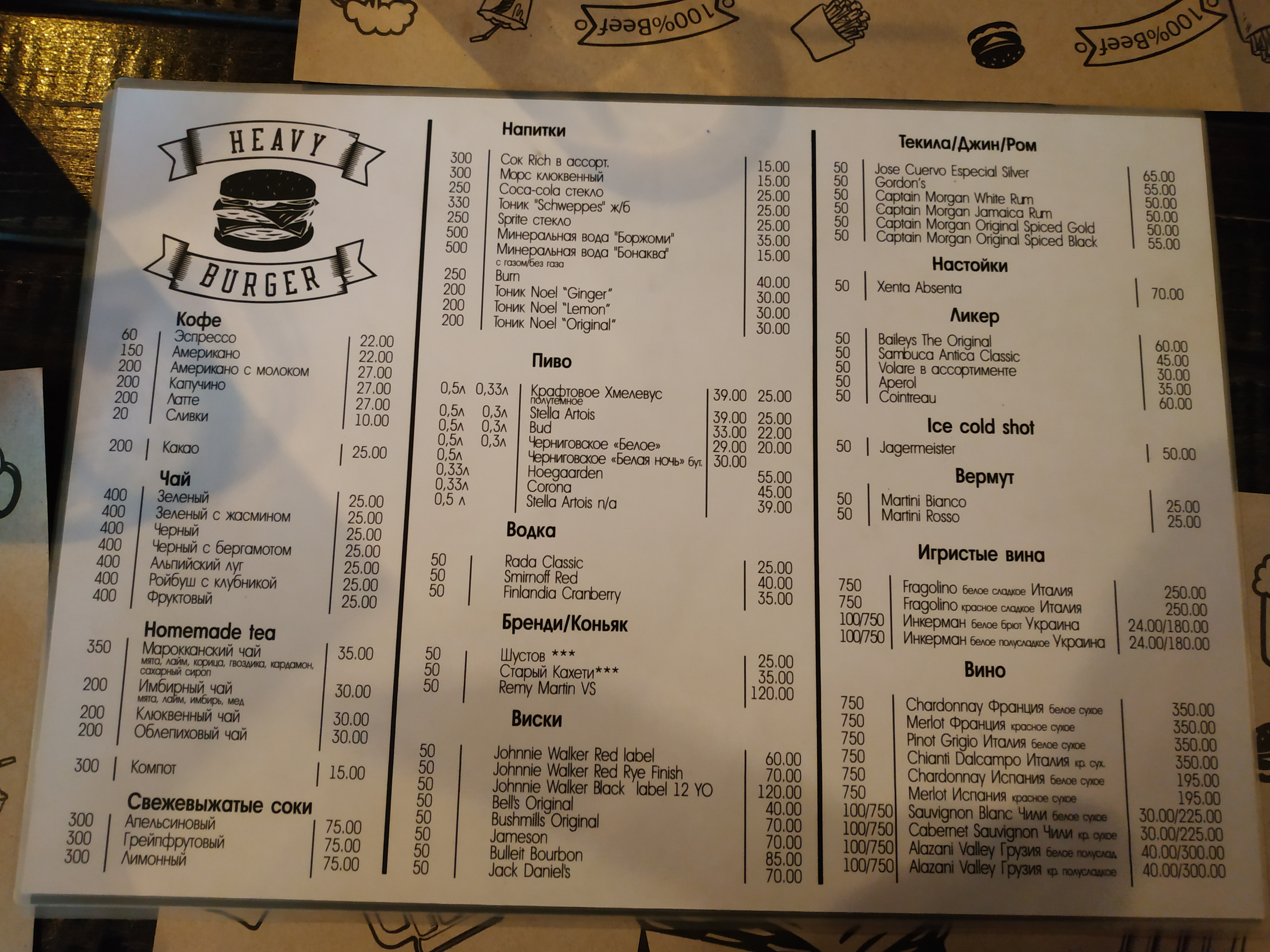 Heavy Burger menu 12