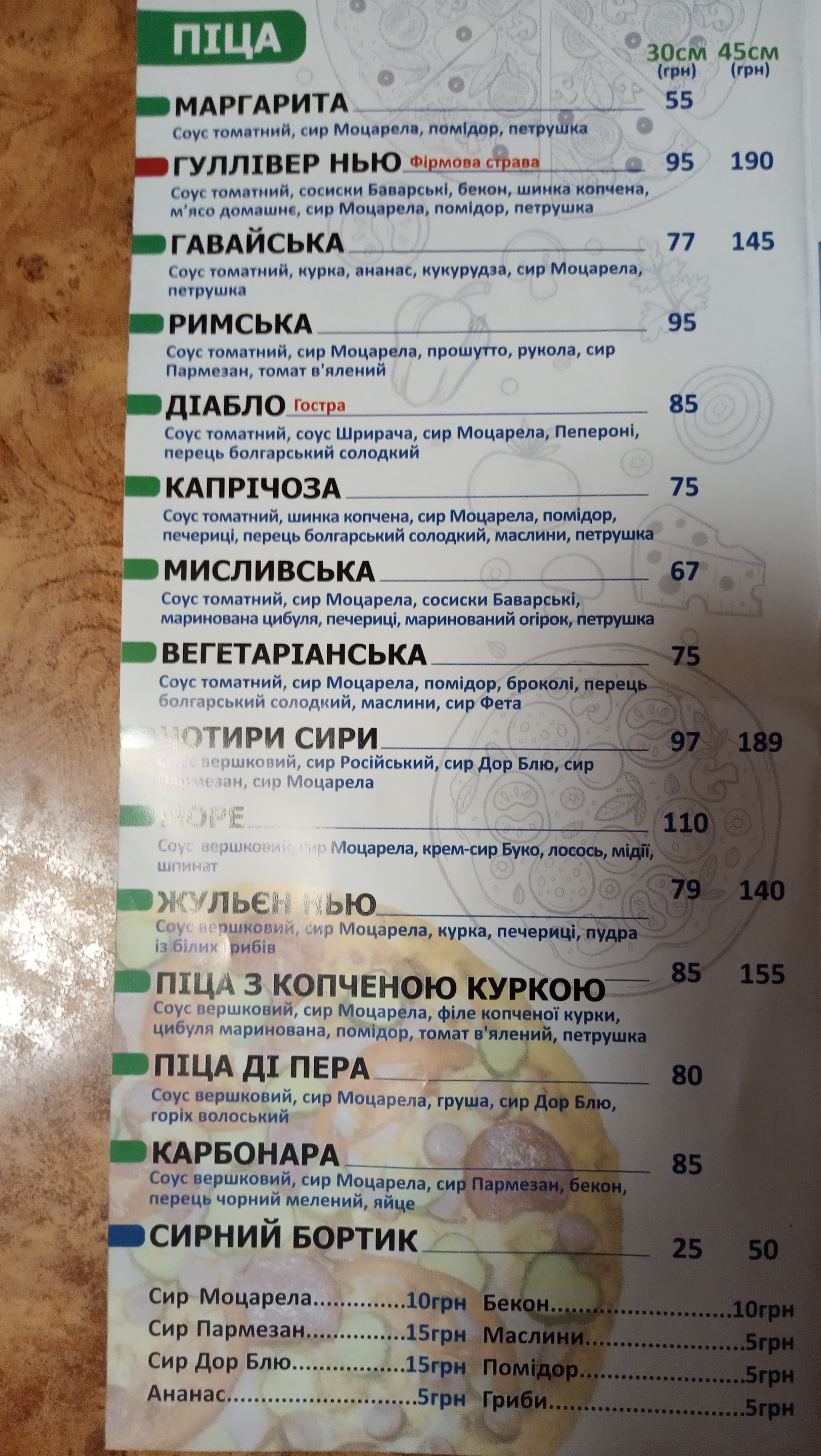 ГУЛЛІВЕР menu 3
