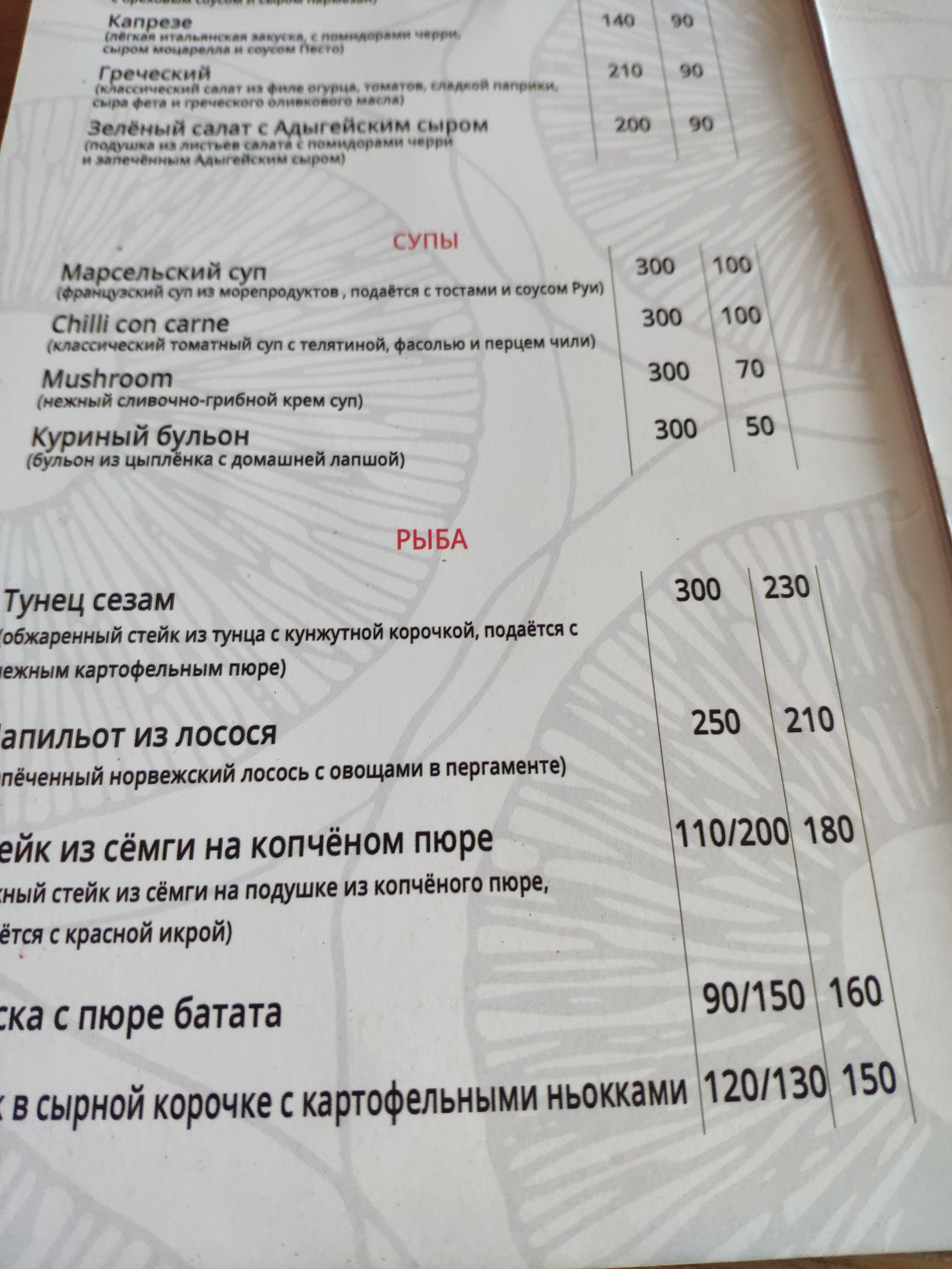 Mushroom Lounge Bar menu 2