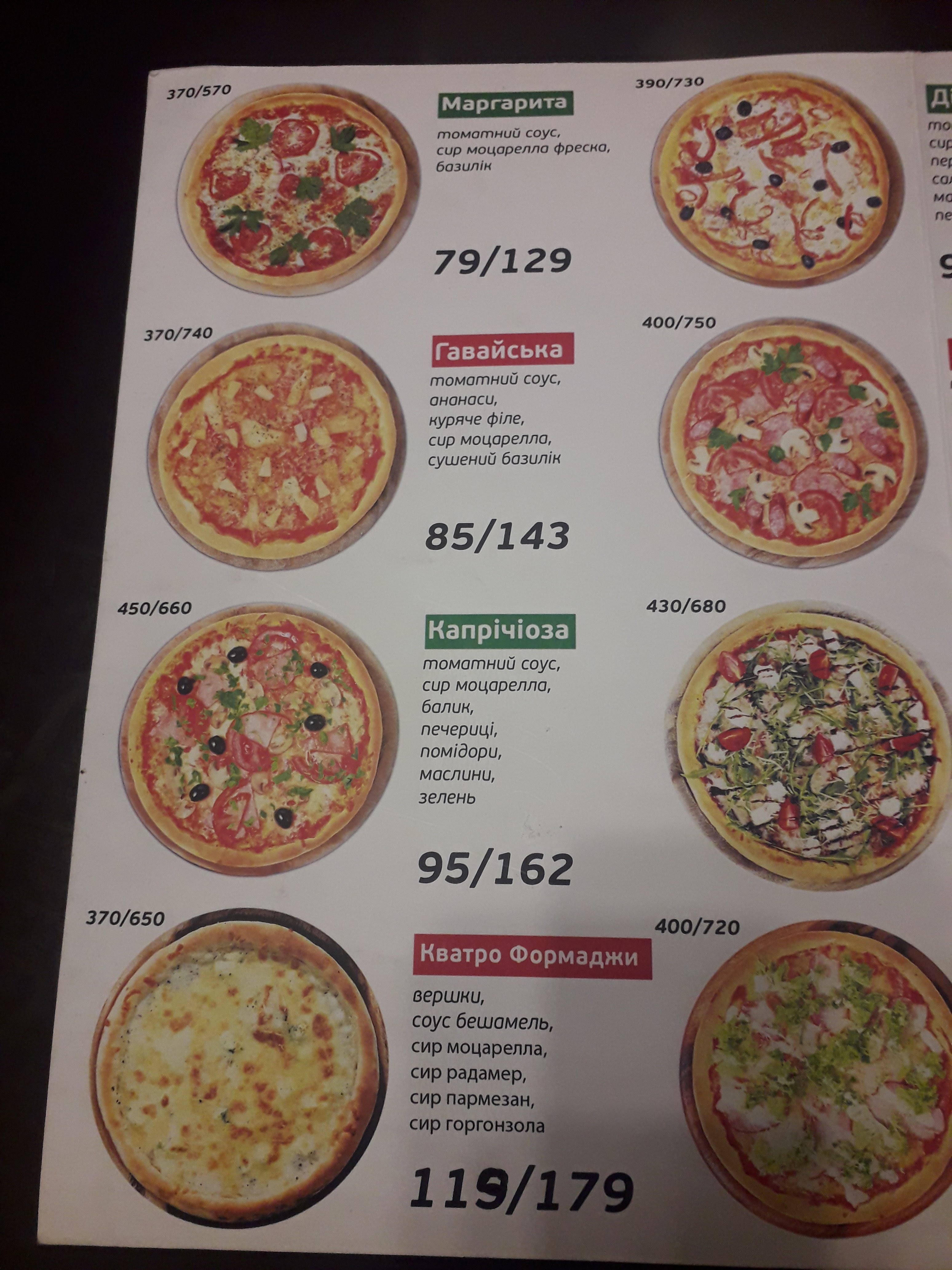 Pizza Celentano menu 12