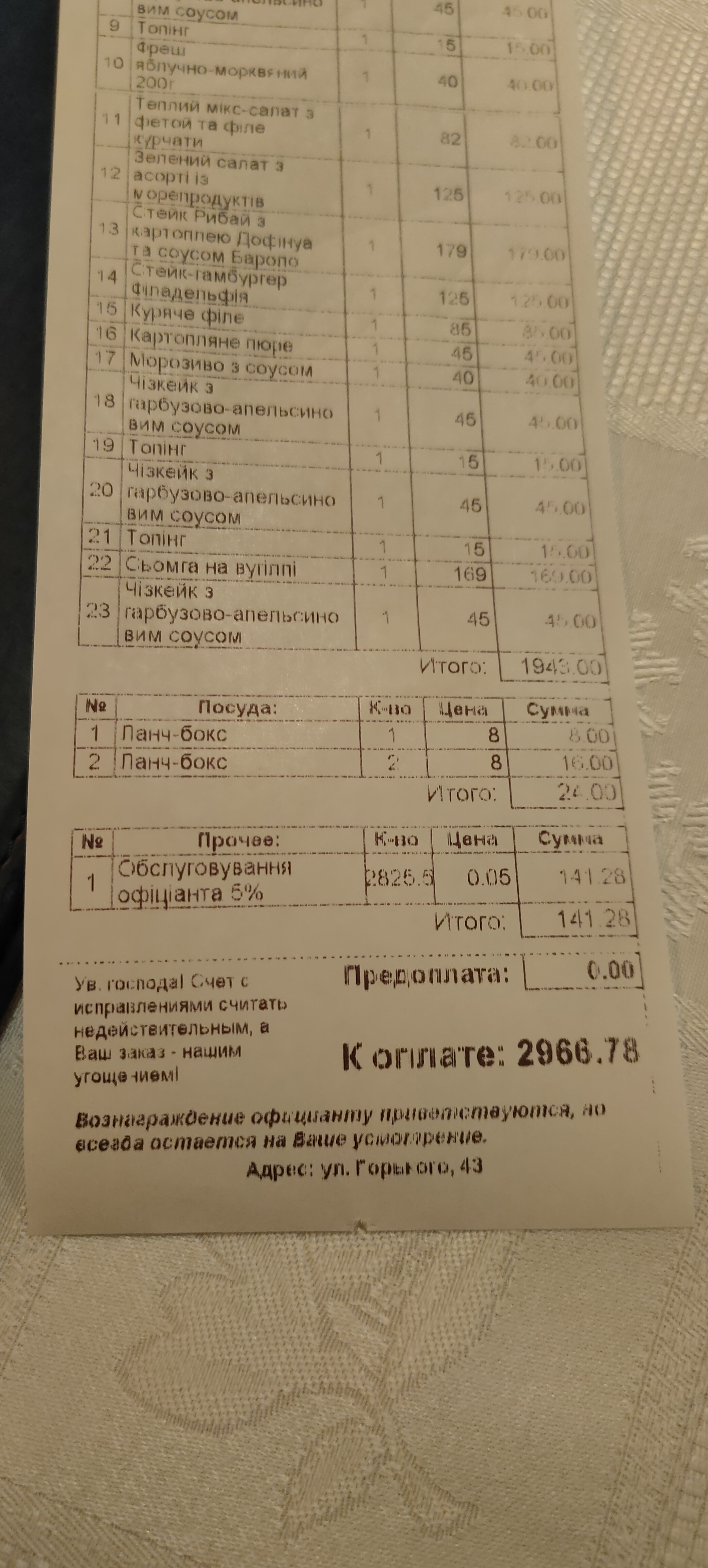 Bilya Kaminu menu 4