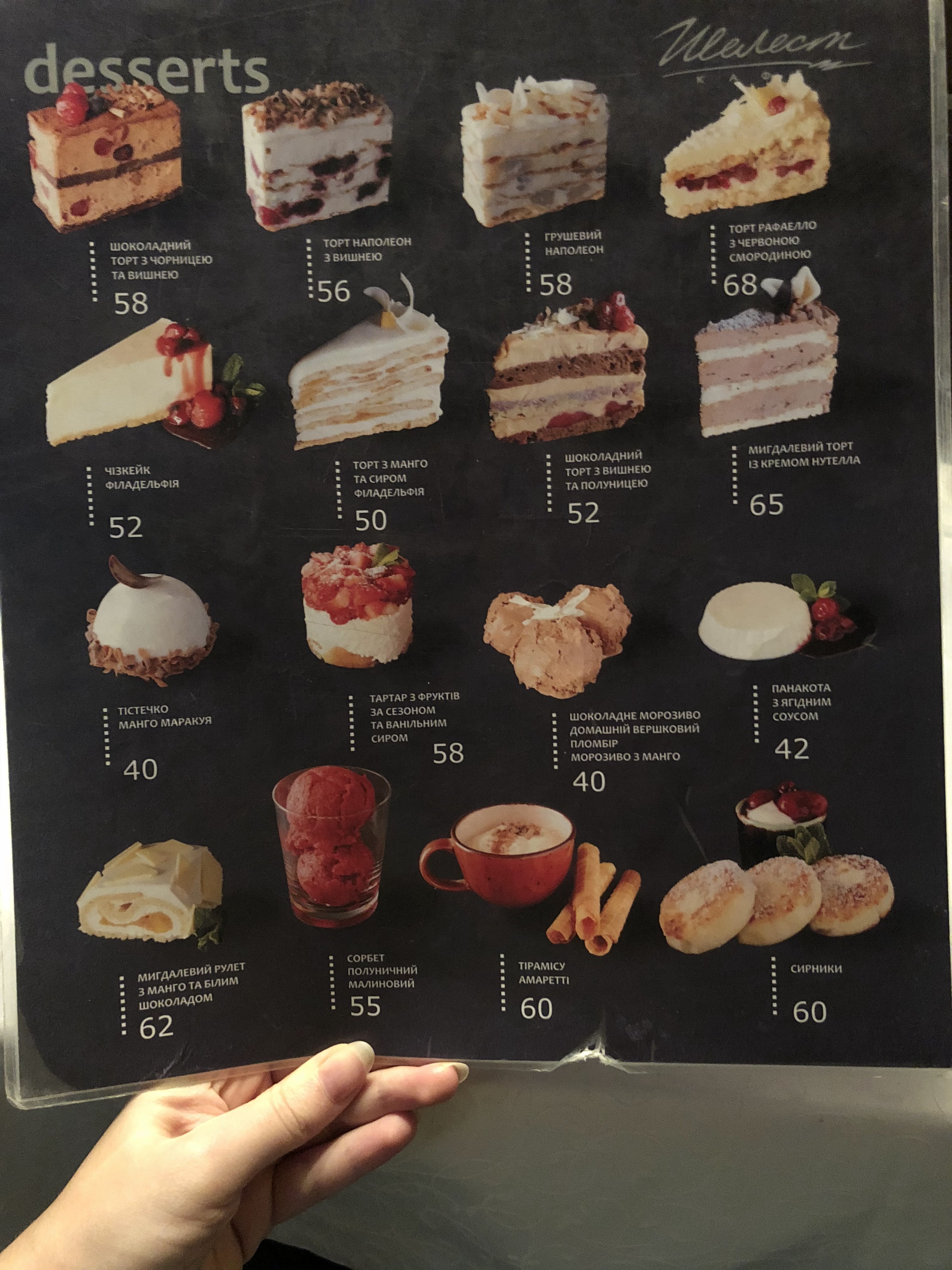 Shelest menu 10