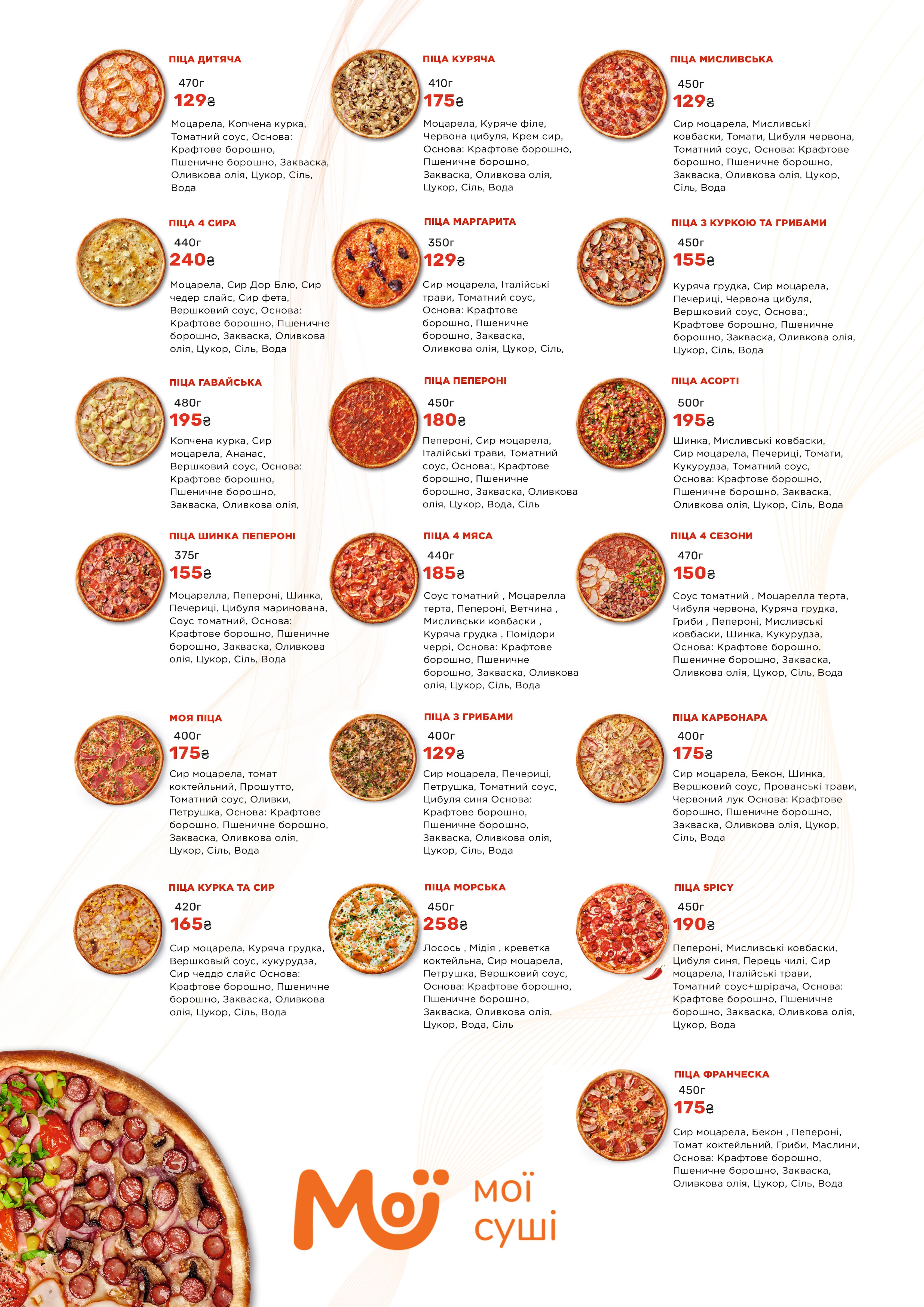 Moyi Sushi menu 1