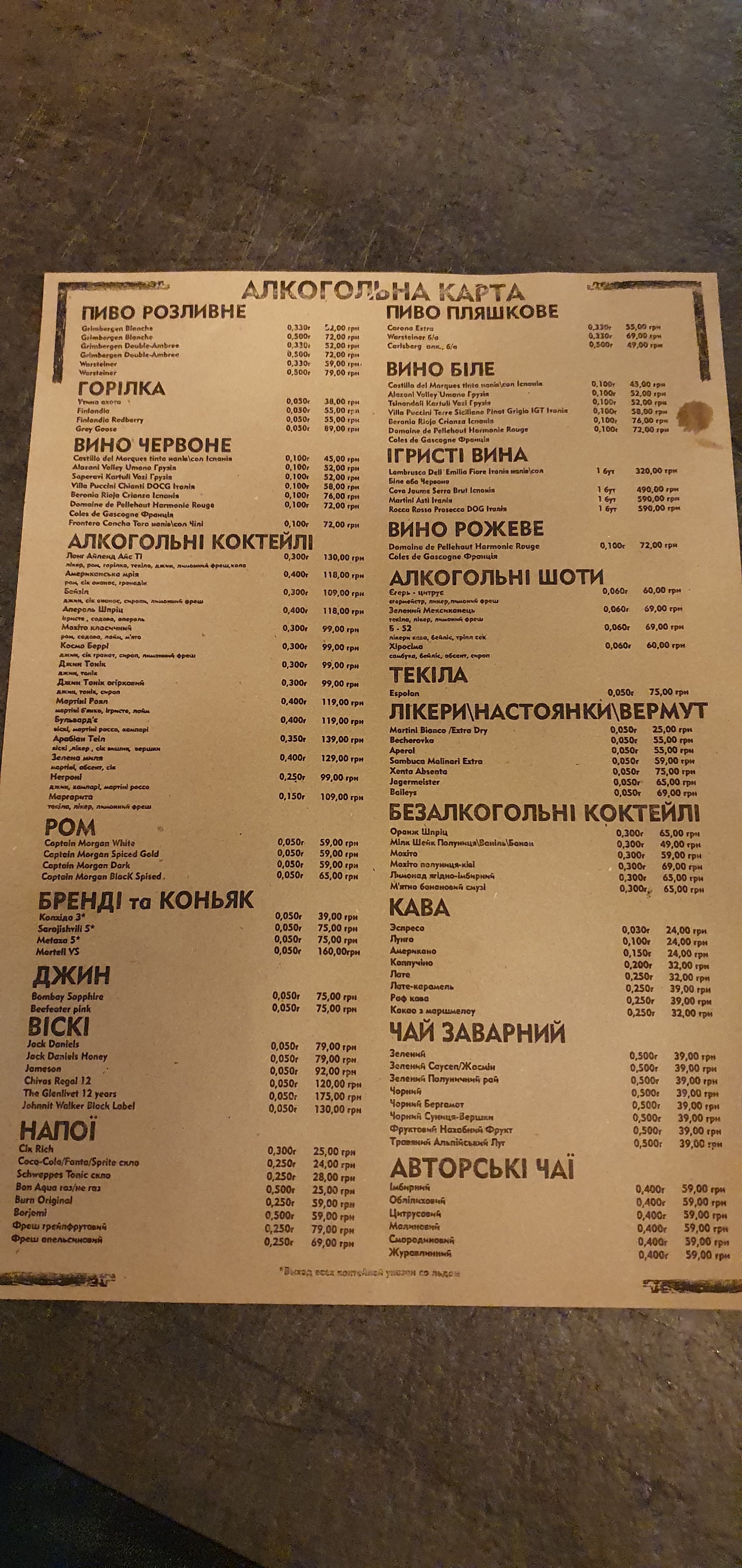 Buffalo Beer restaurant menu 7
