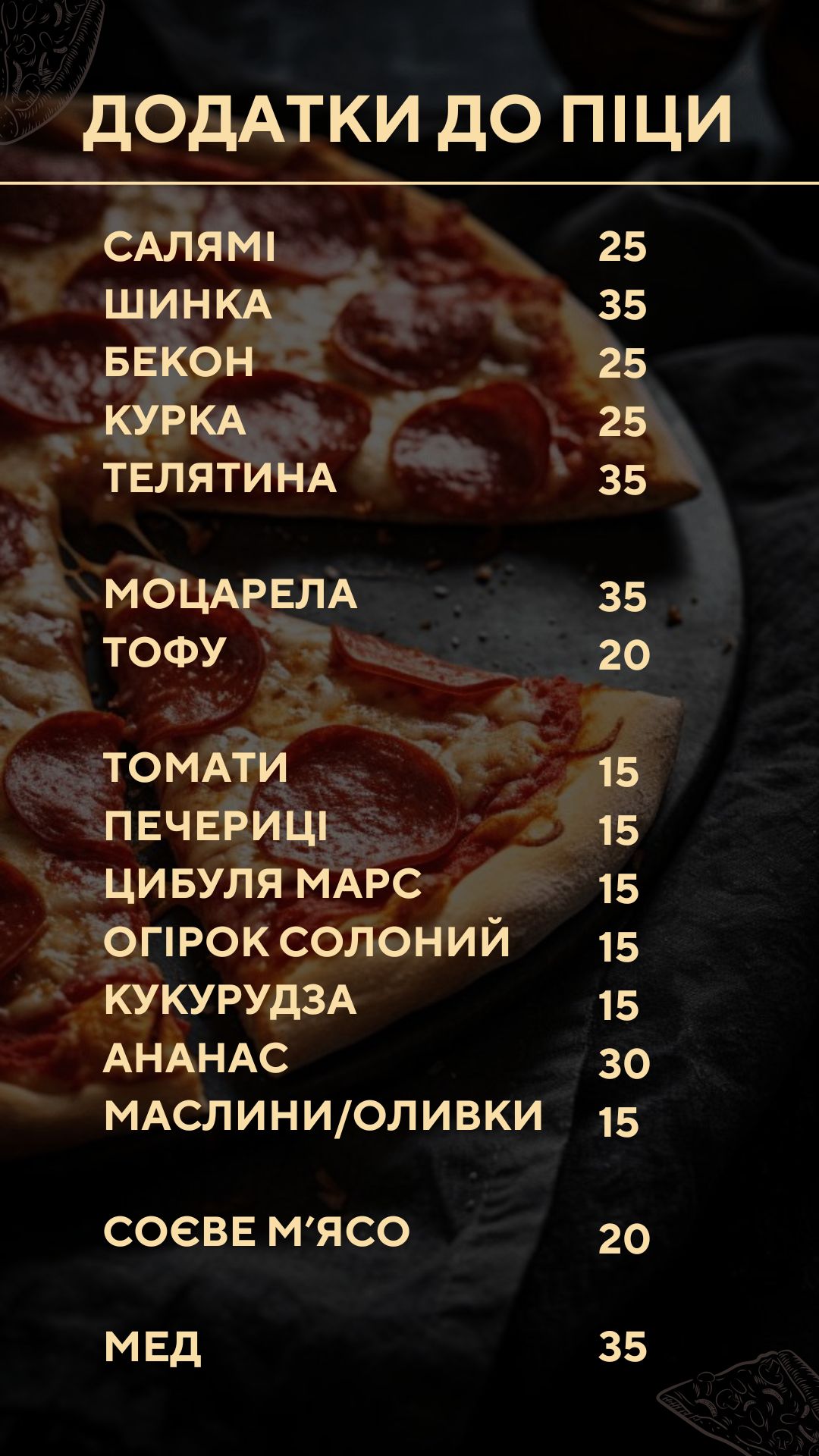 Піца & Кава menu 1