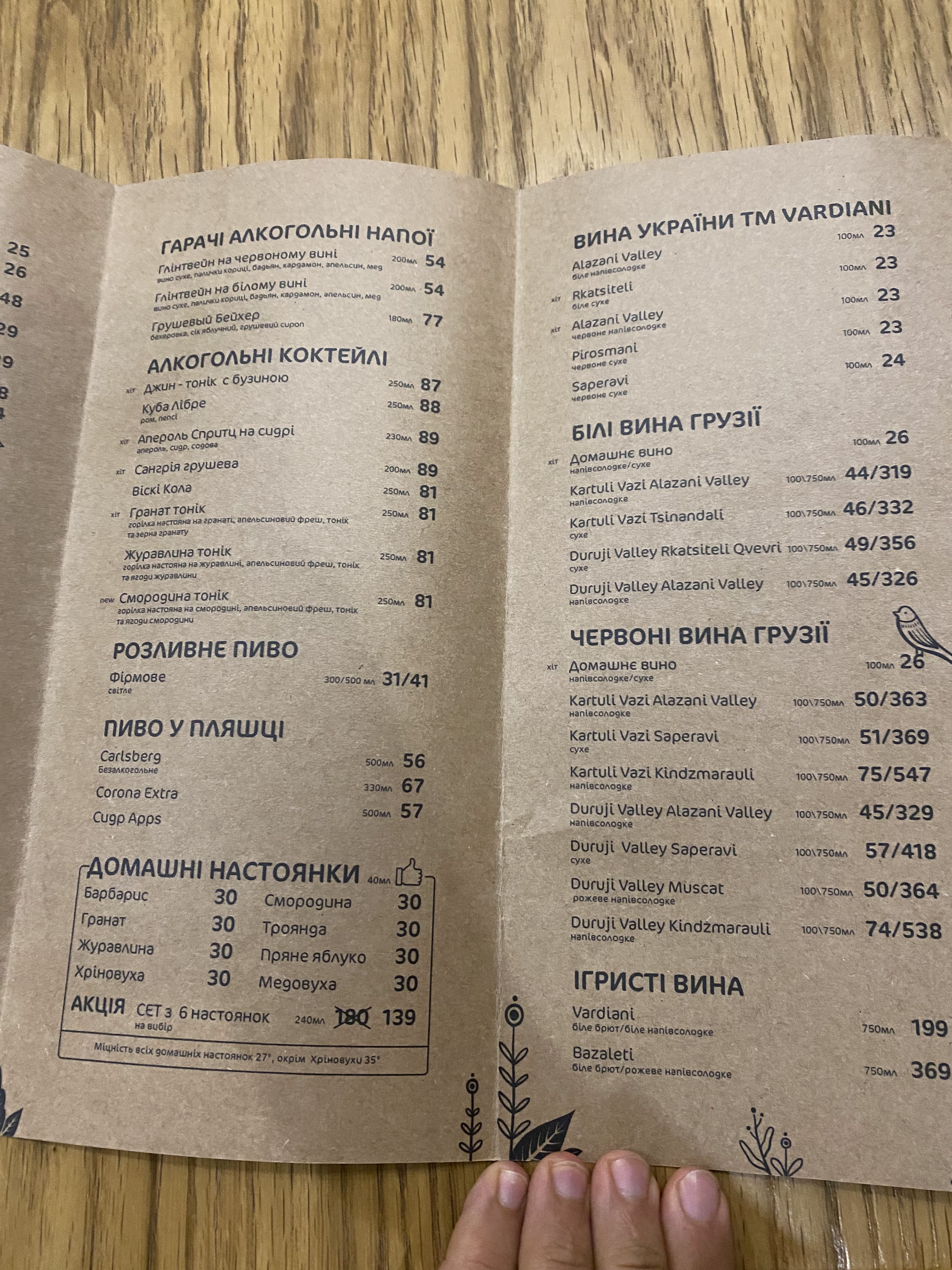 One Gogi I Ван Гогі грузинський ресторан menu 9
