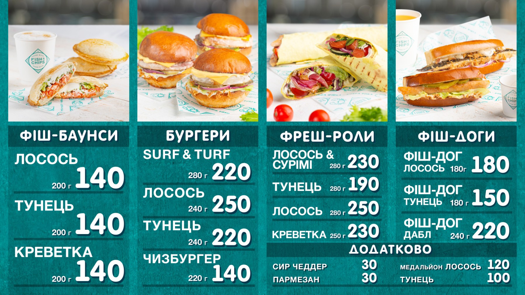 Fish & Chips menu 3
