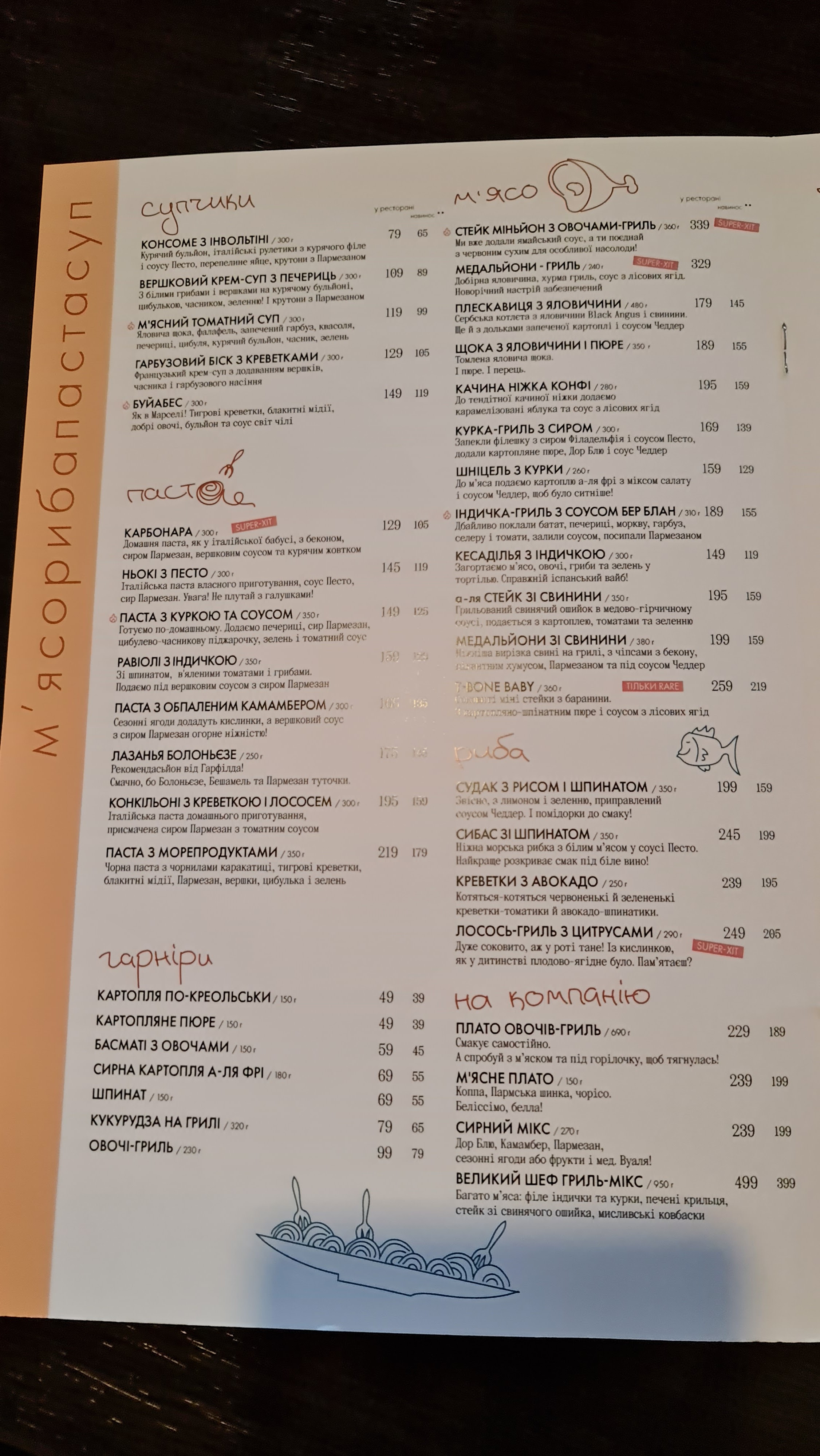 Confetti menu 6
