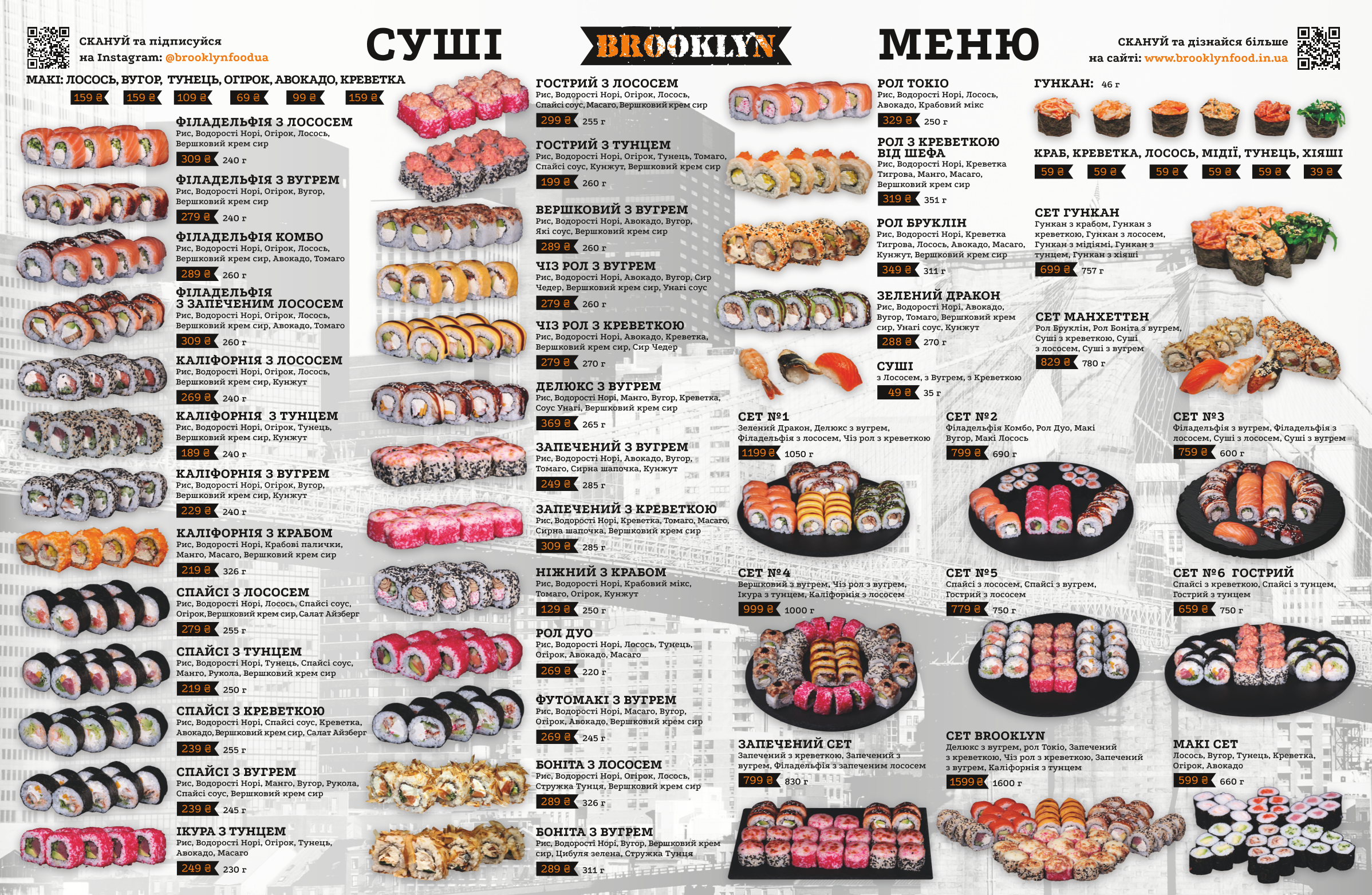 Brooklyn Pizza.Sushi.Coffee menu 1