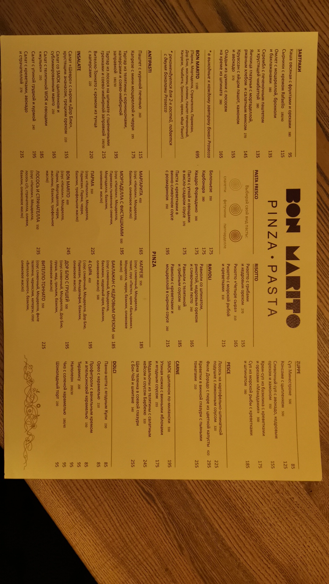 Bon Marito menu 4