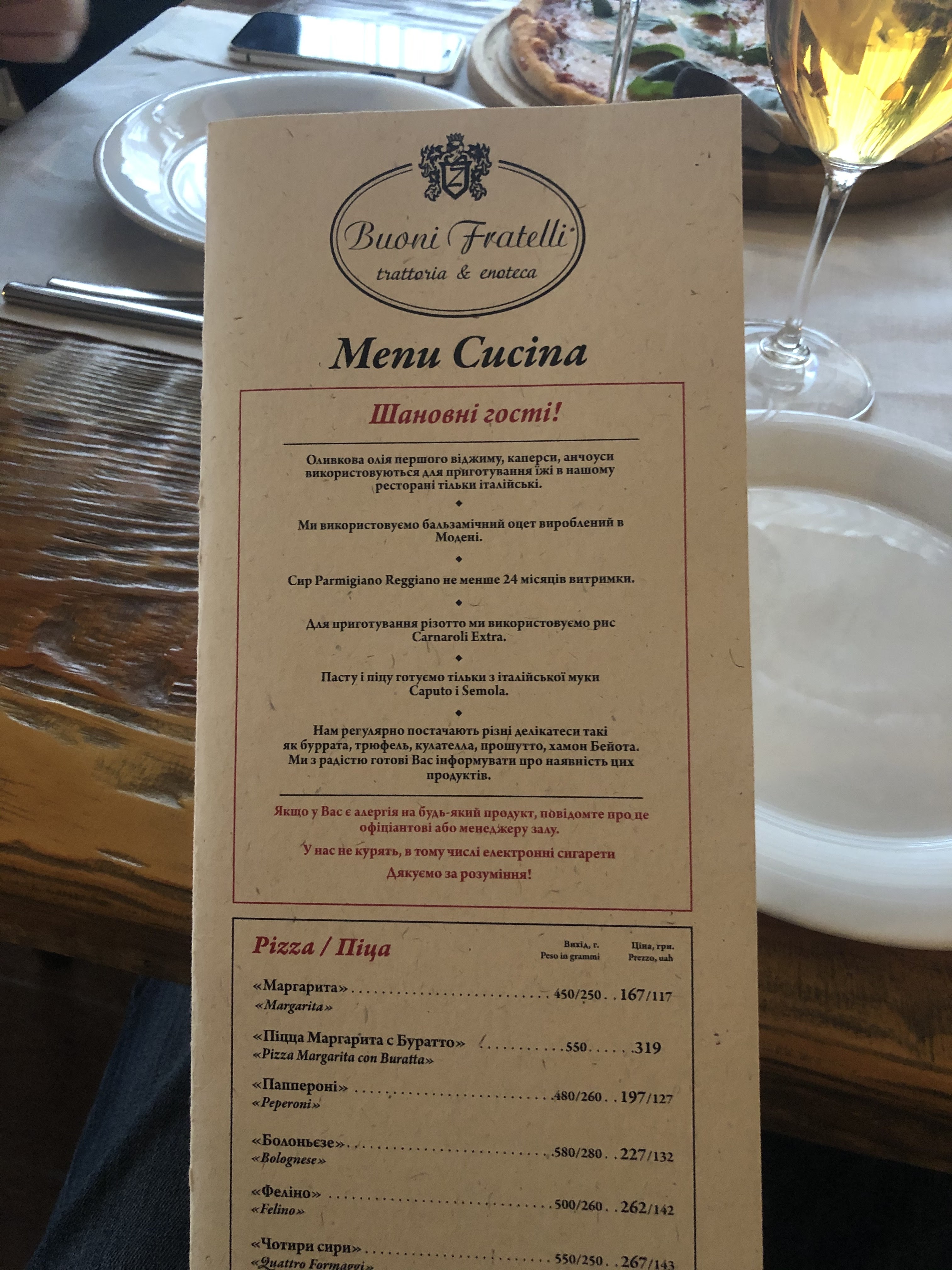 Buon Fratelli menu 4