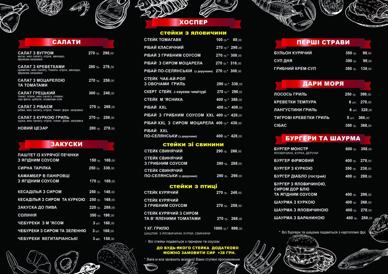 Balkon menu 2