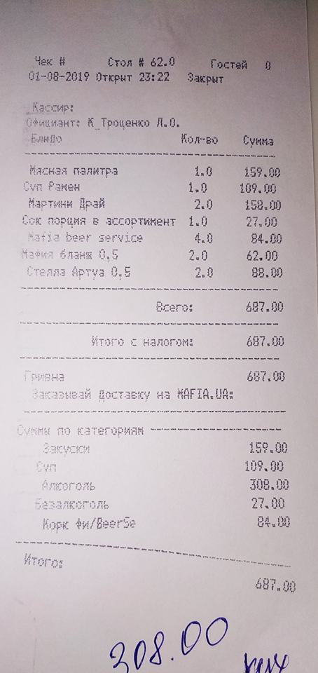 Mafia menu 9