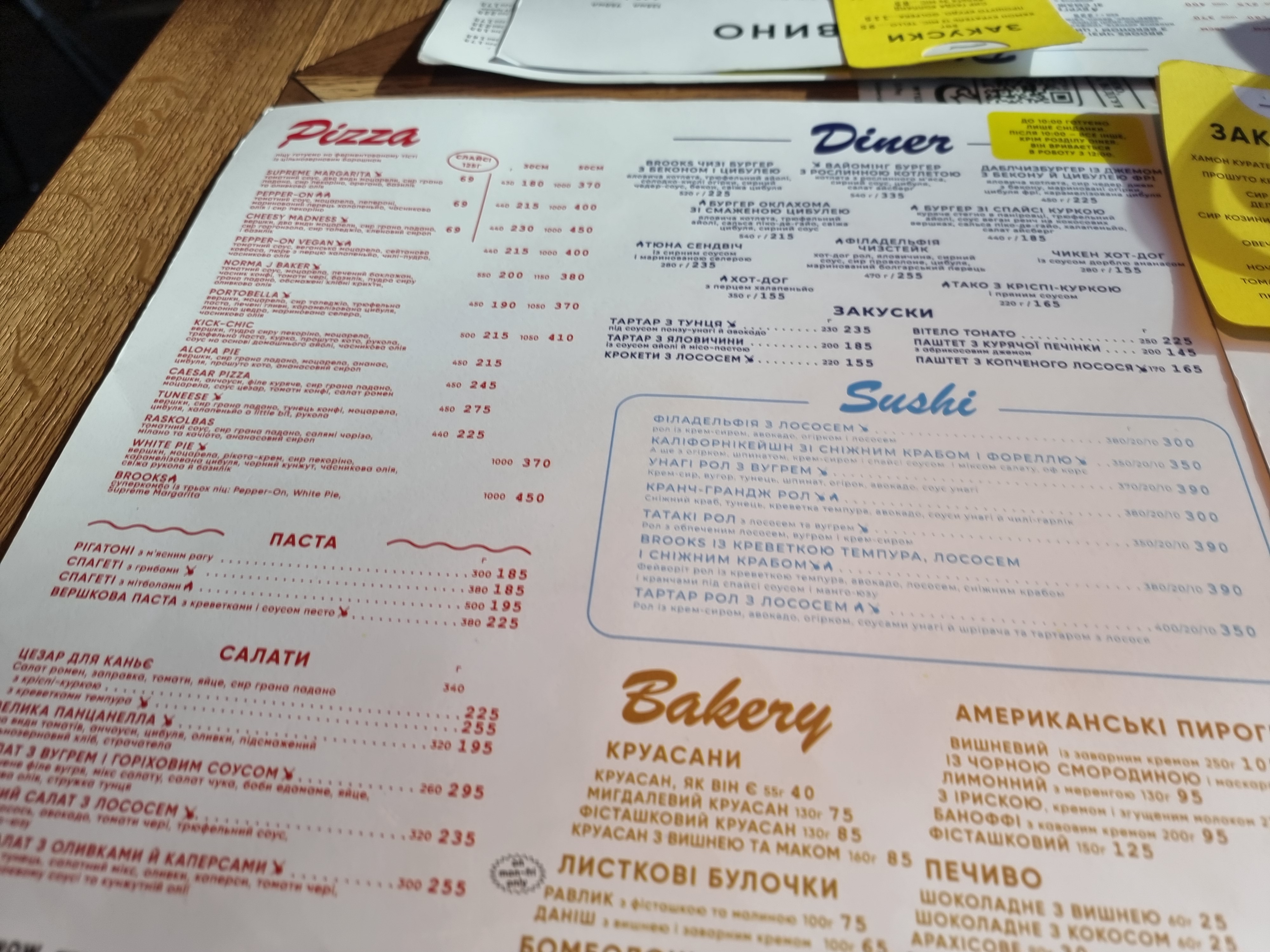 BROOKS eats & drinks menu 2