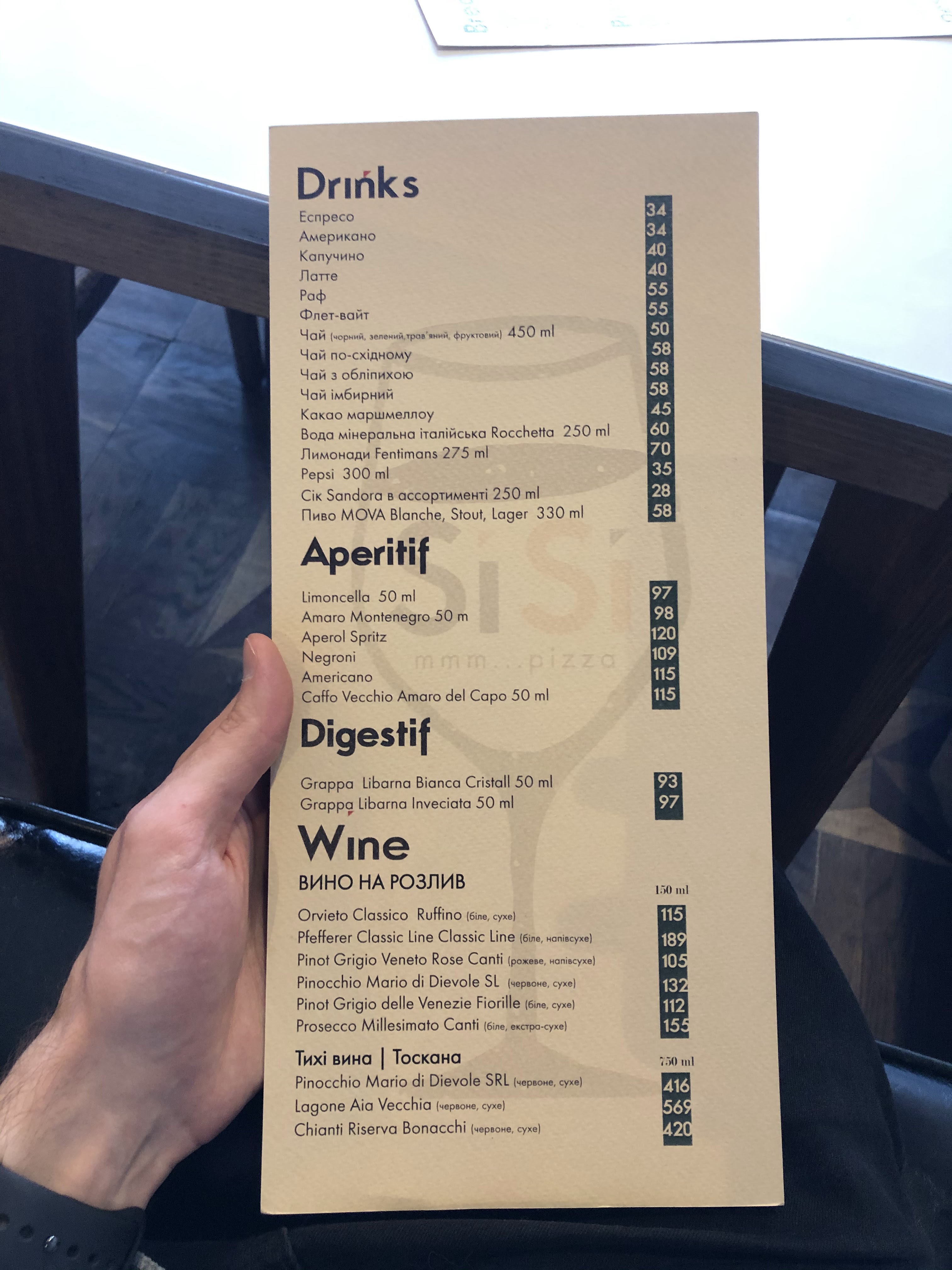 SiSi menu 2