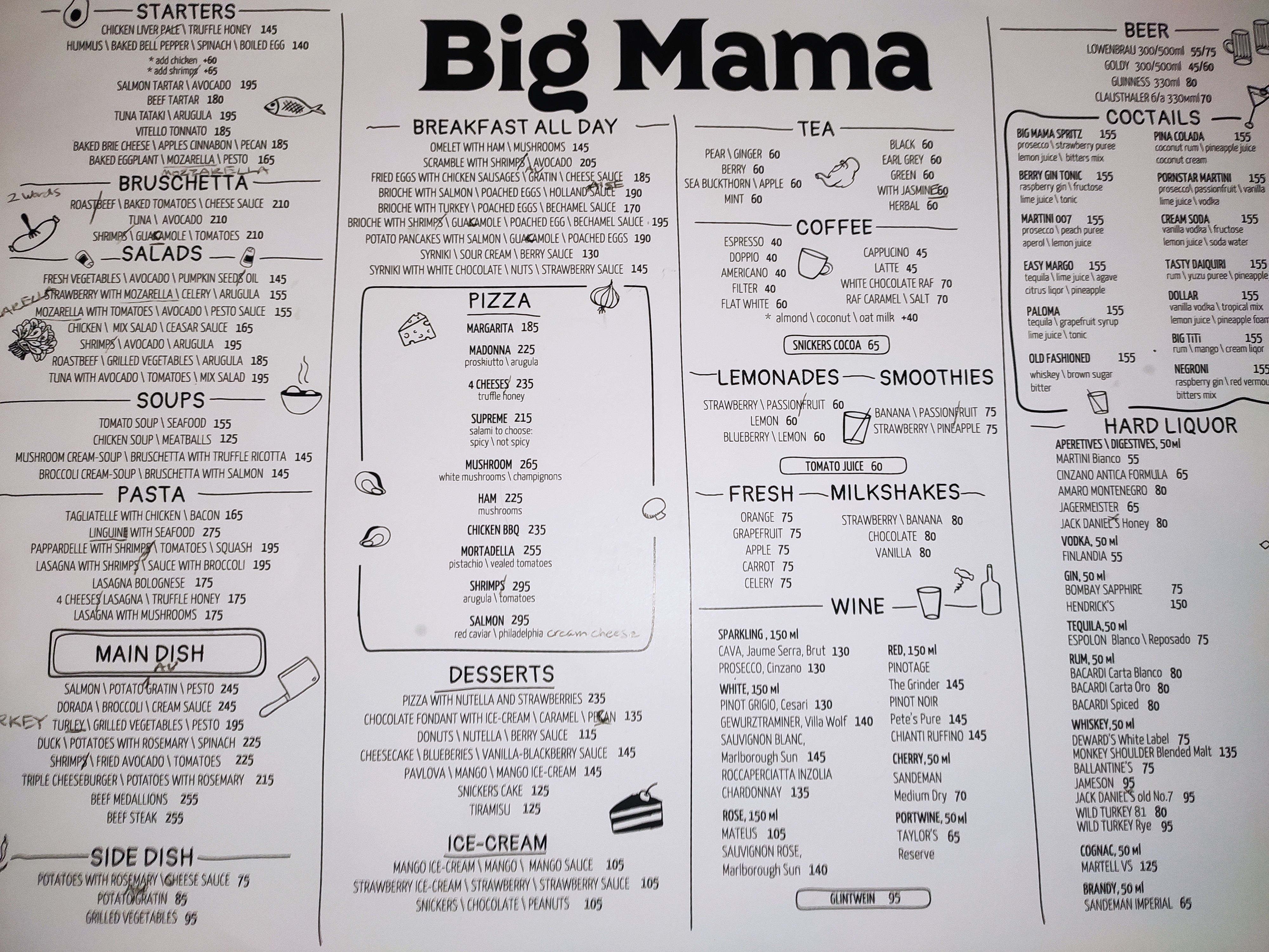 Big Mama menu 2