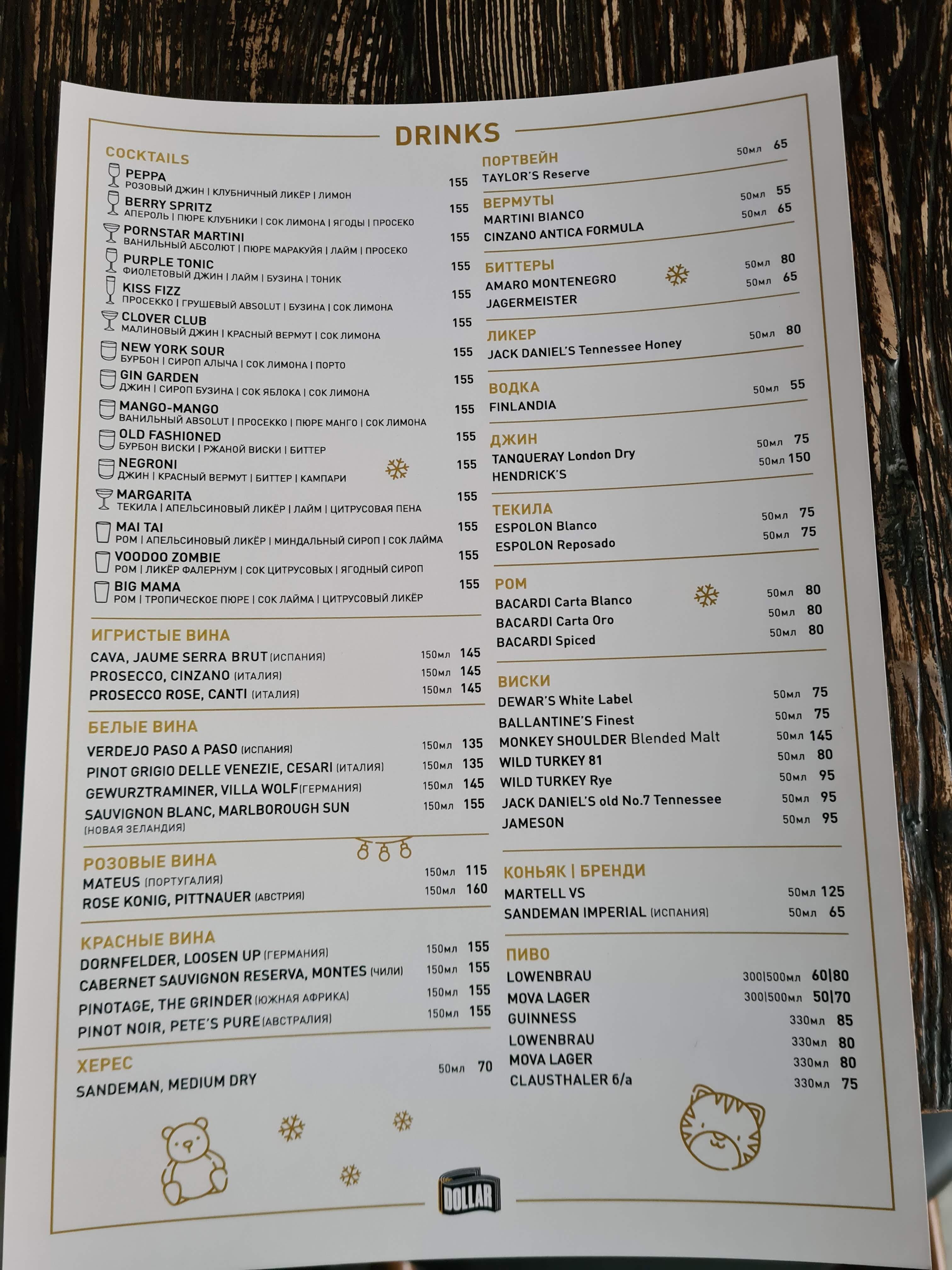 Dollar menu 1