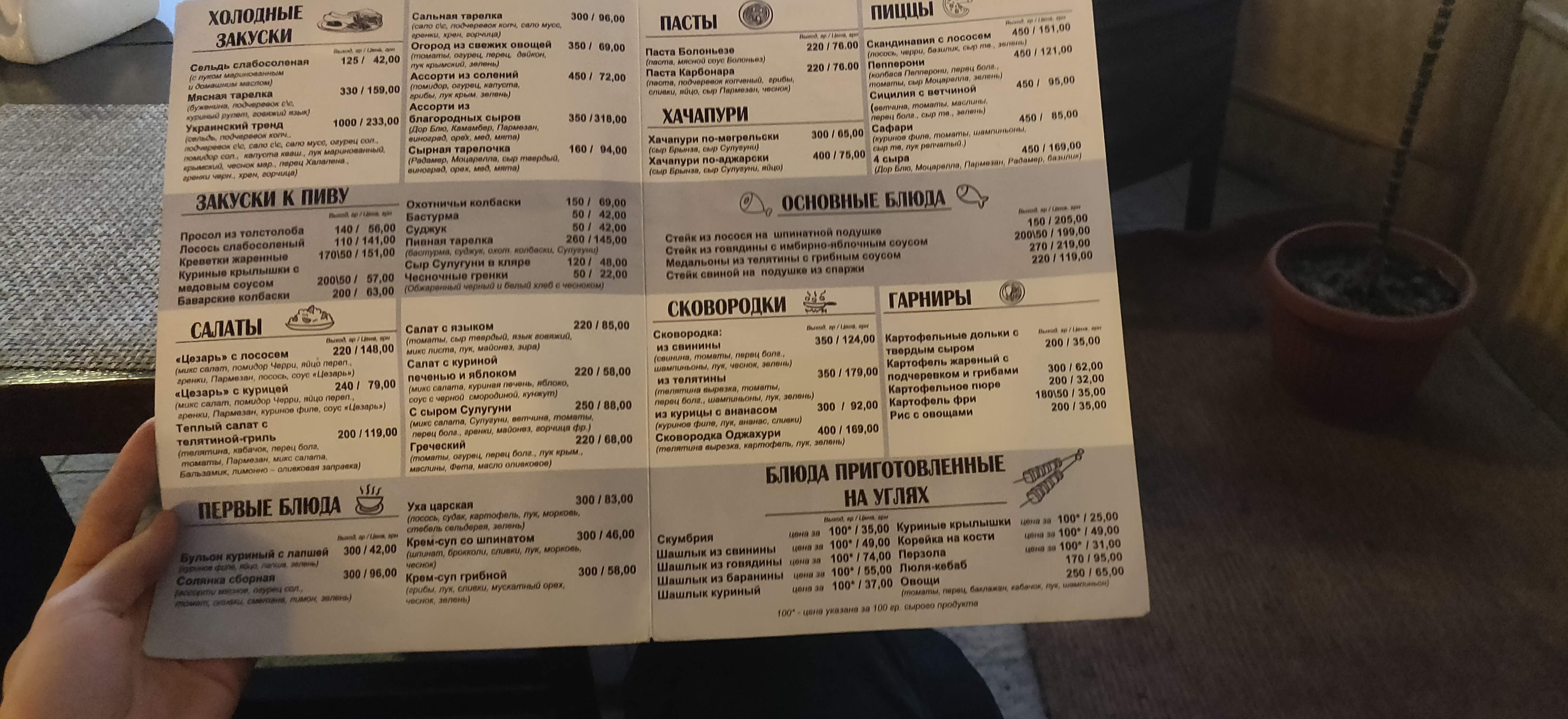 LATARIA menu 5