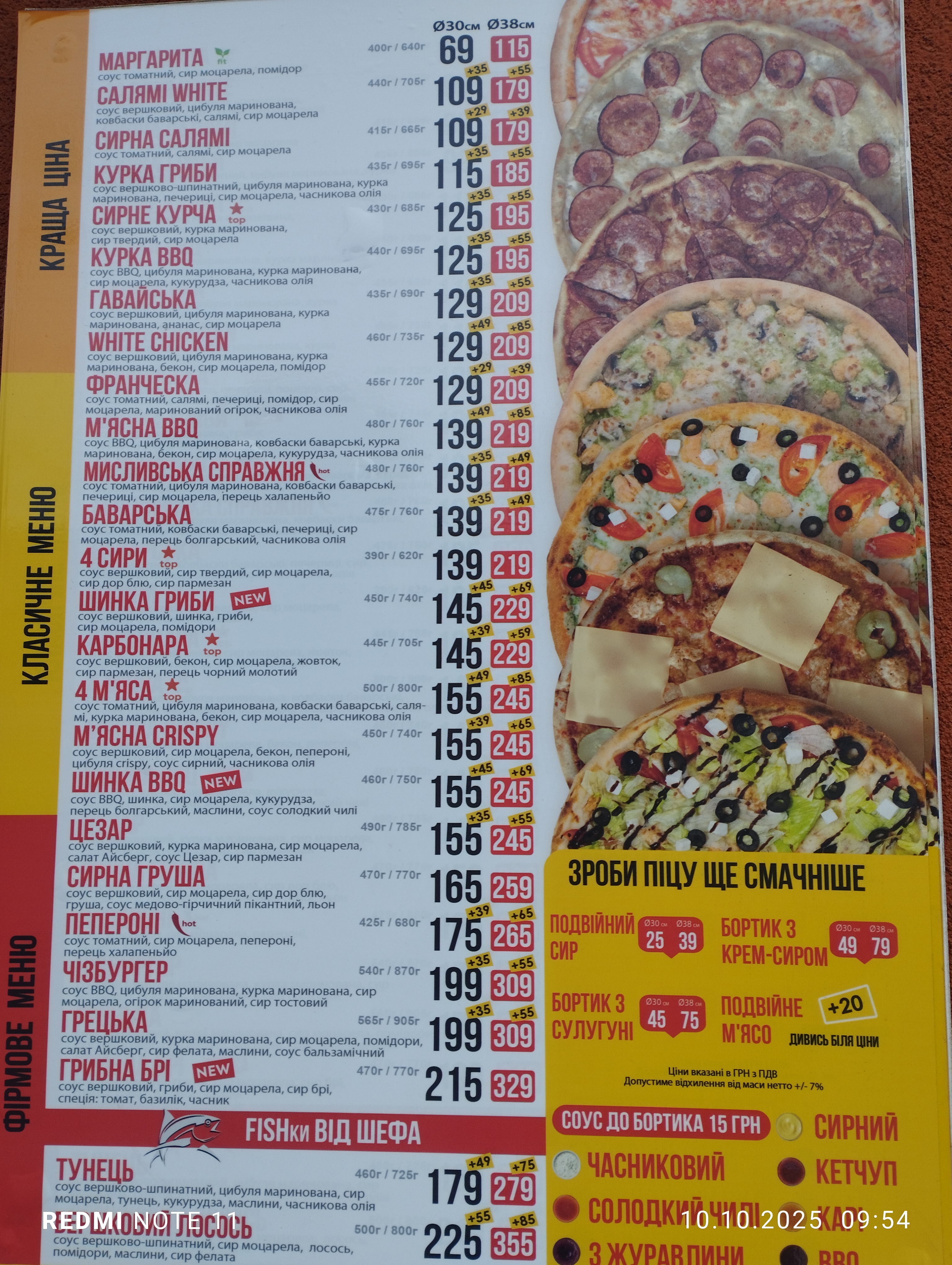 Family (піца, суші, вок) menu 2