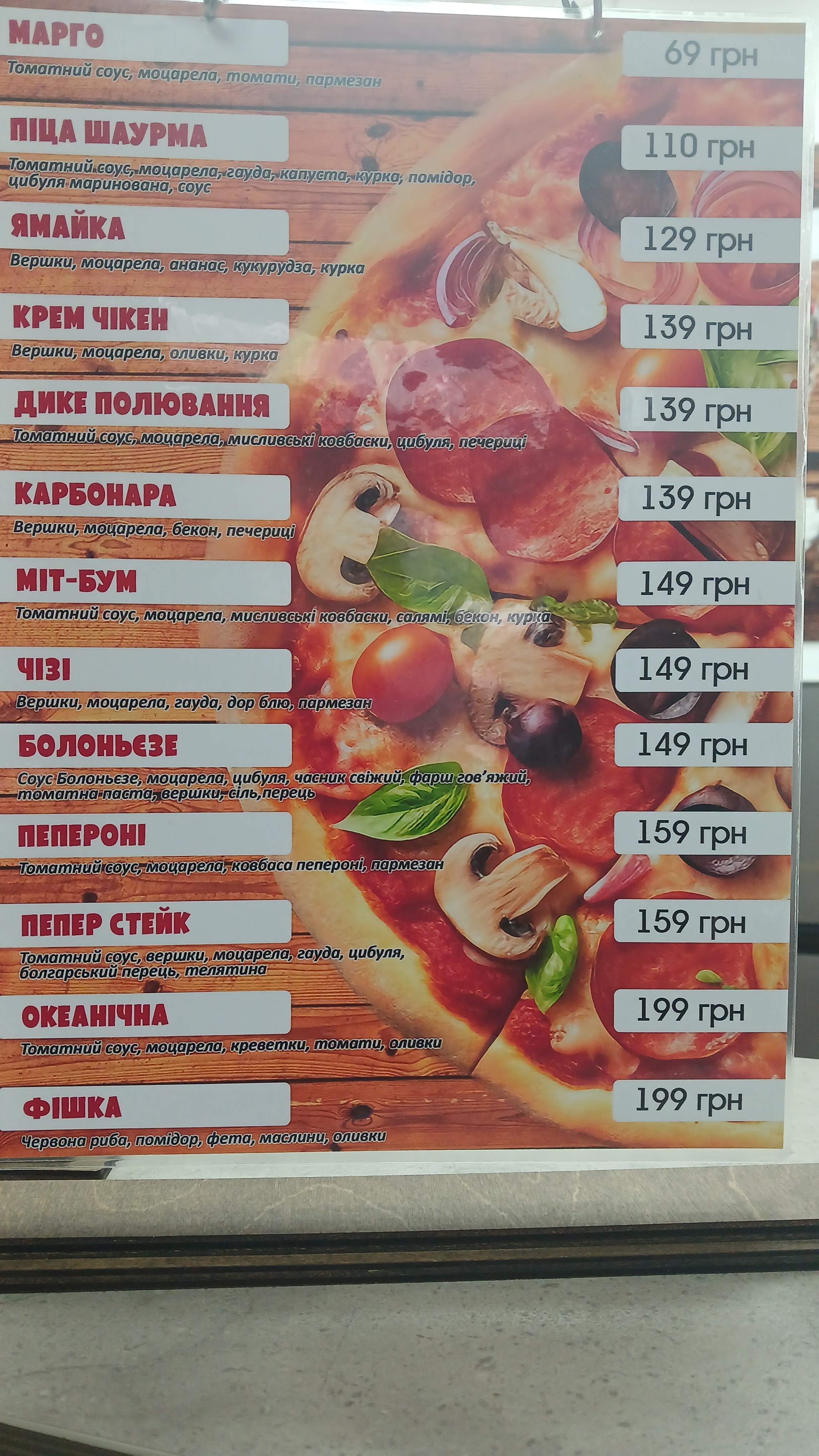 Pizza and more menu 1