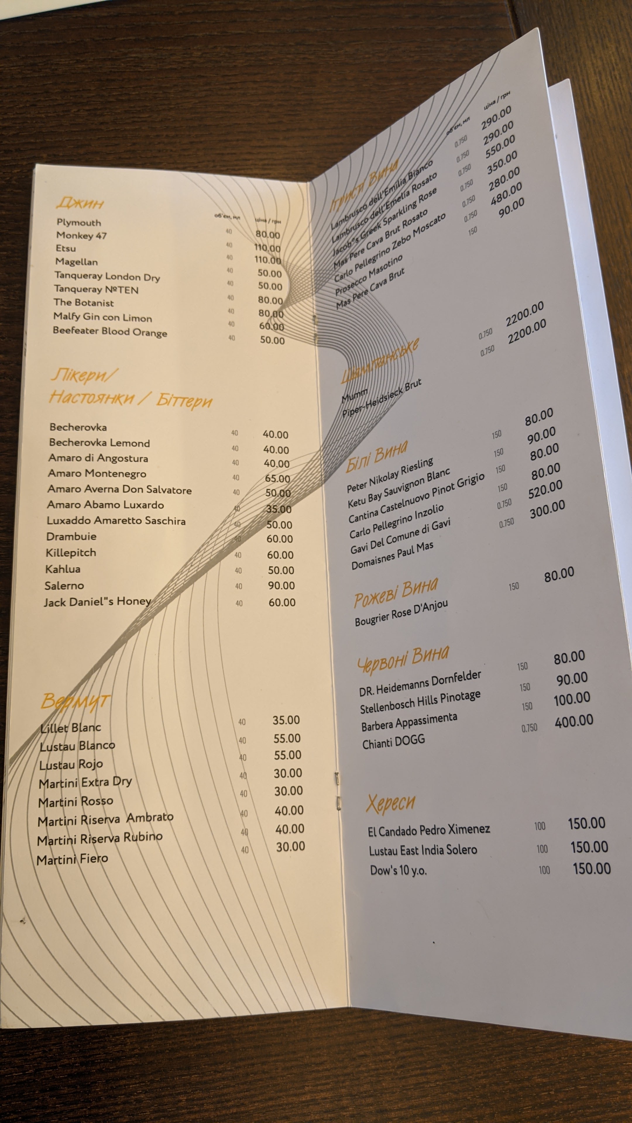 Karlson Party Bar menu 7