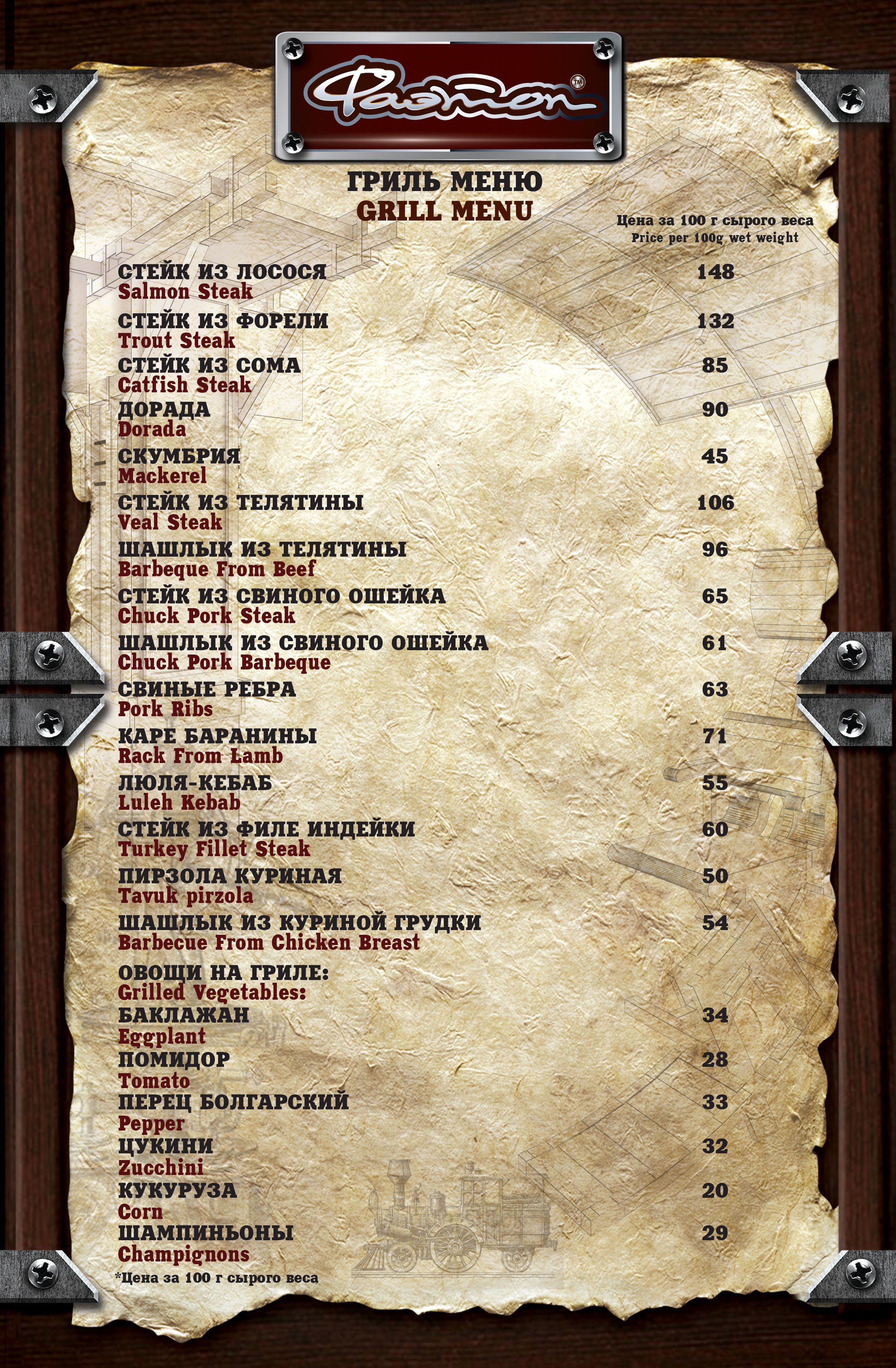 Phaeton menu 7