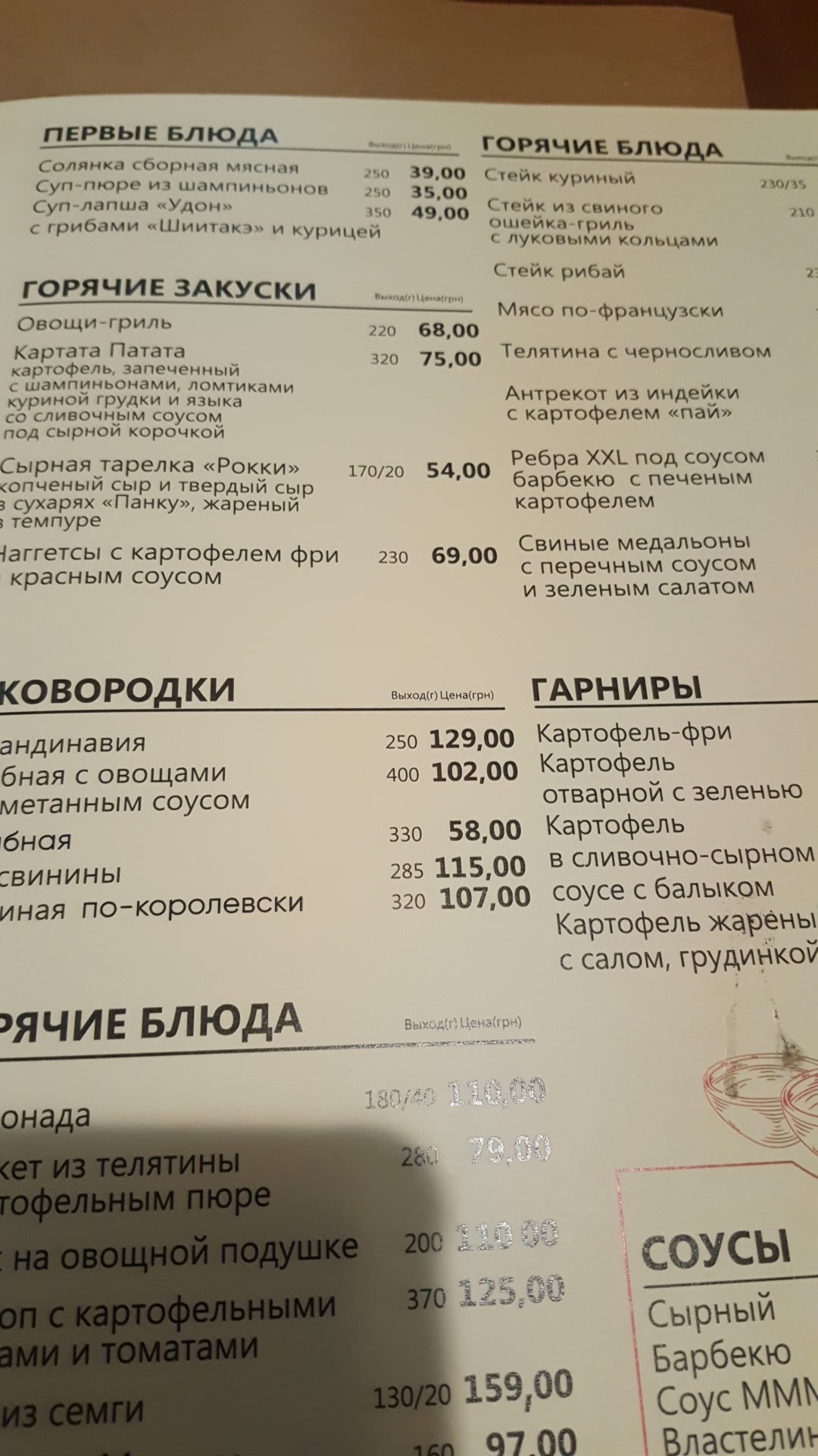 Napoli кафе menu 9