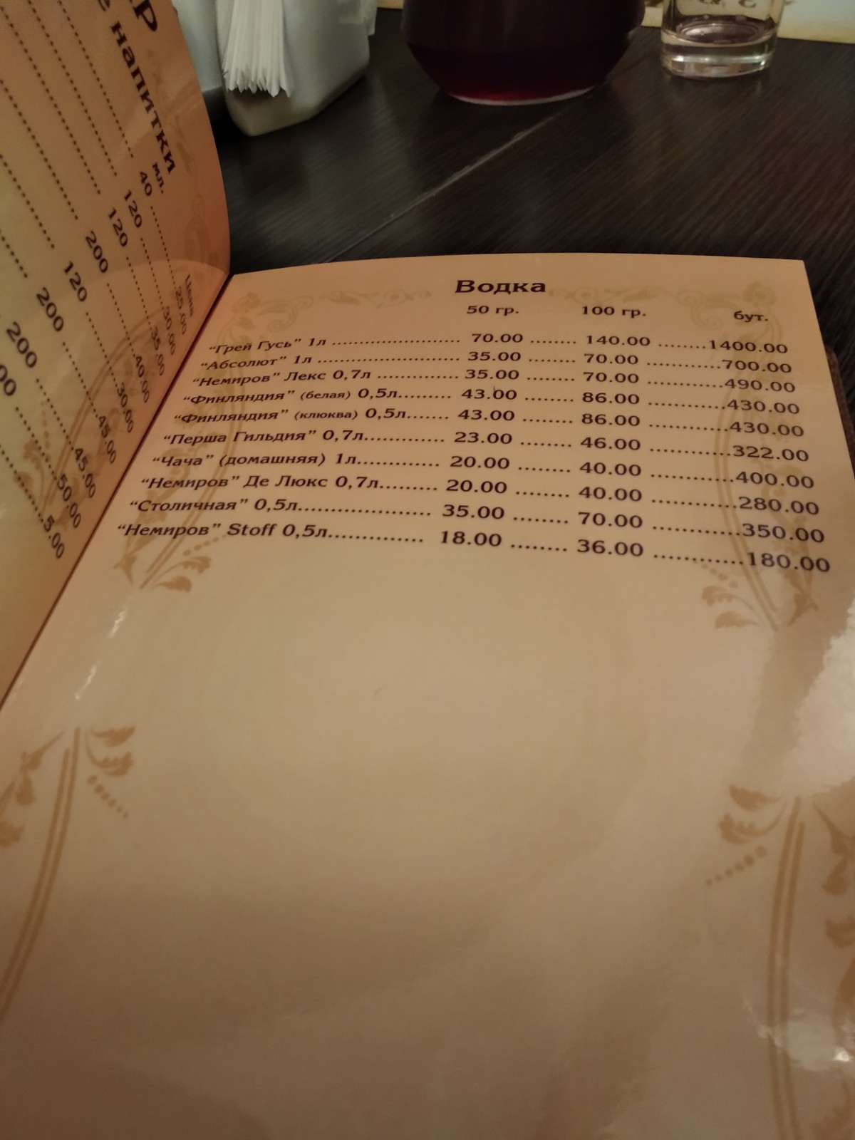 EVRIKA menu 2