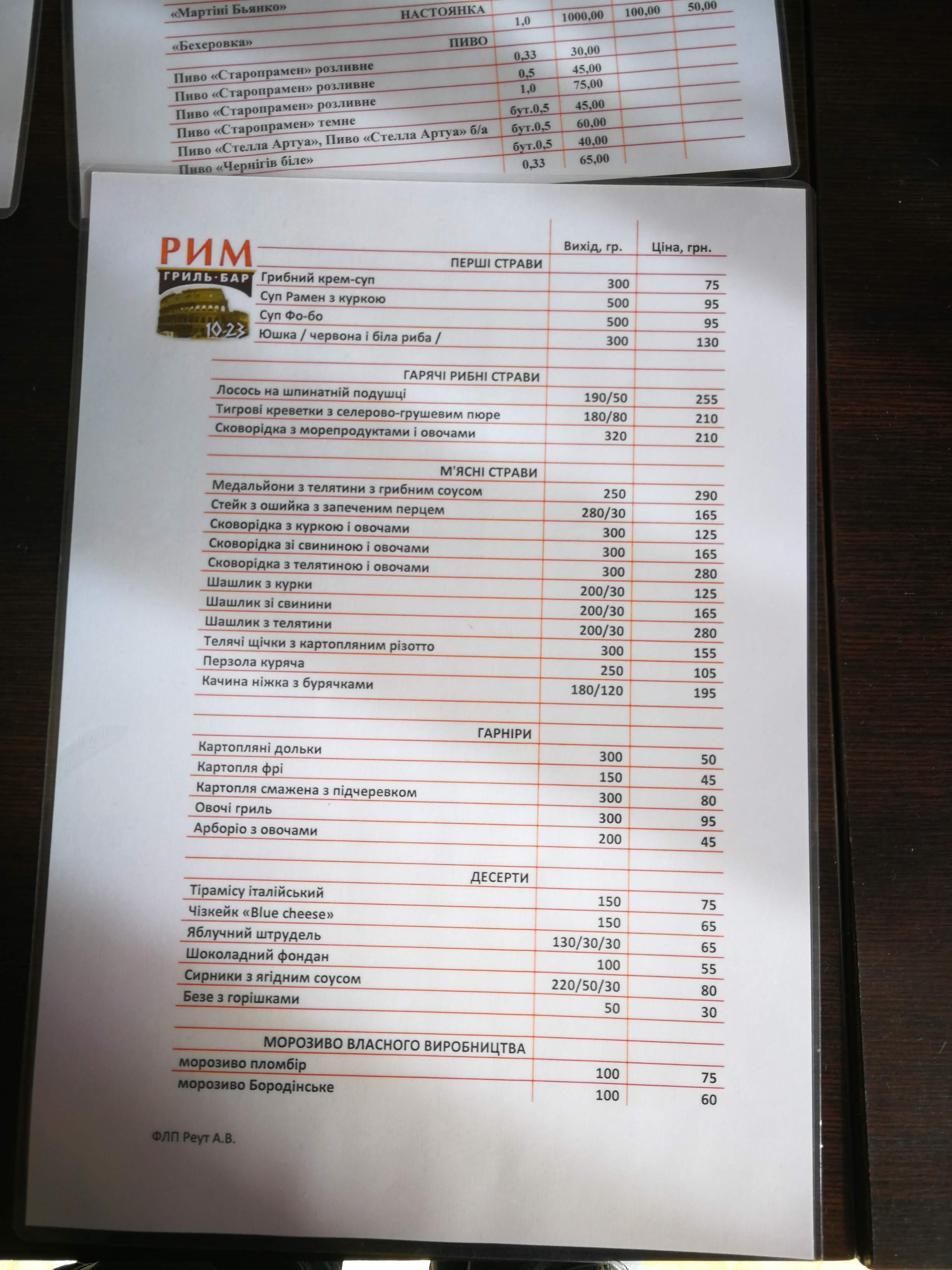 RIM menu 2