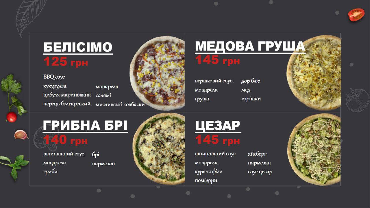 BRO PIZZA menu 2