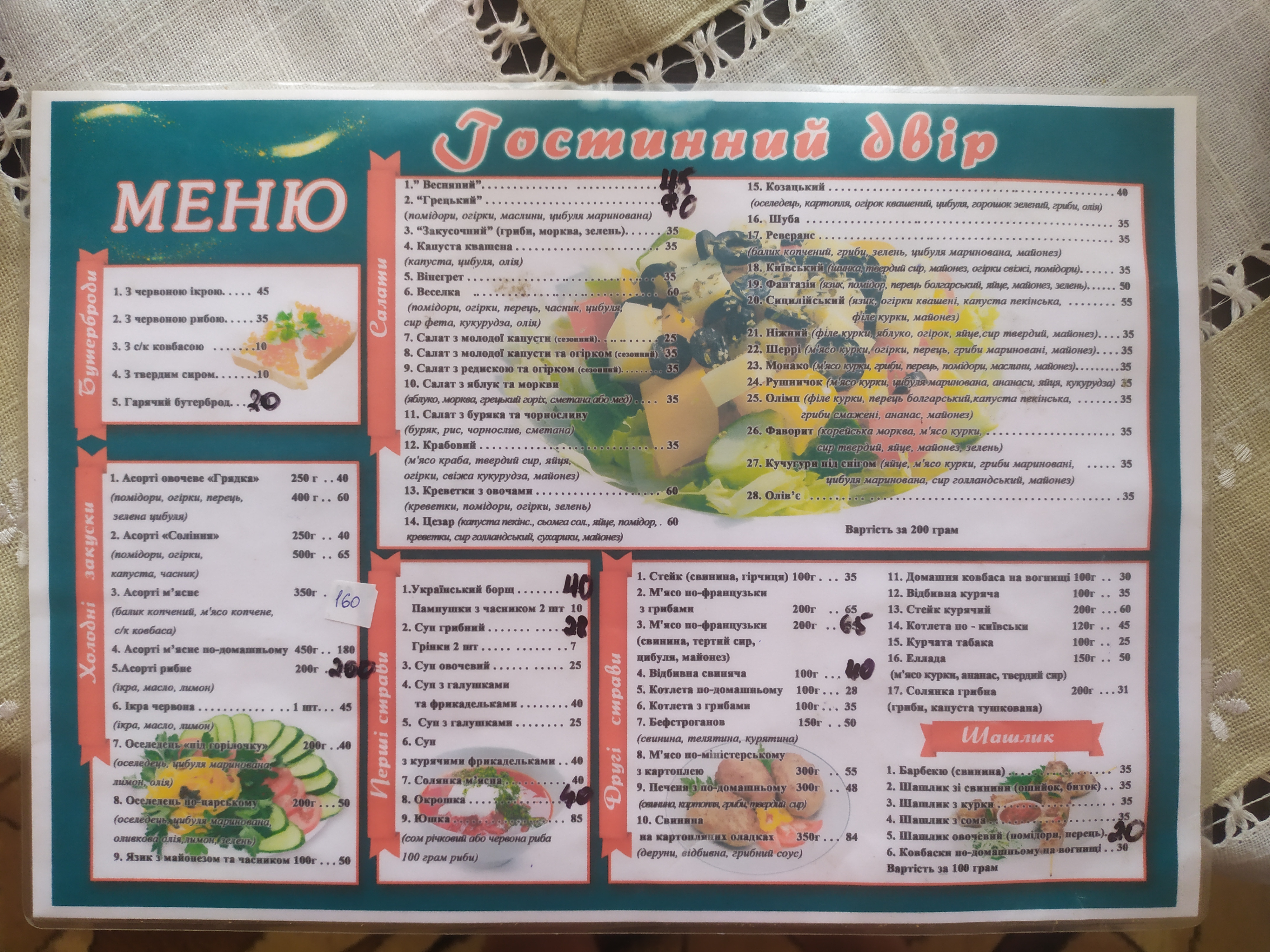 Hostynnyi Dvir menu 3