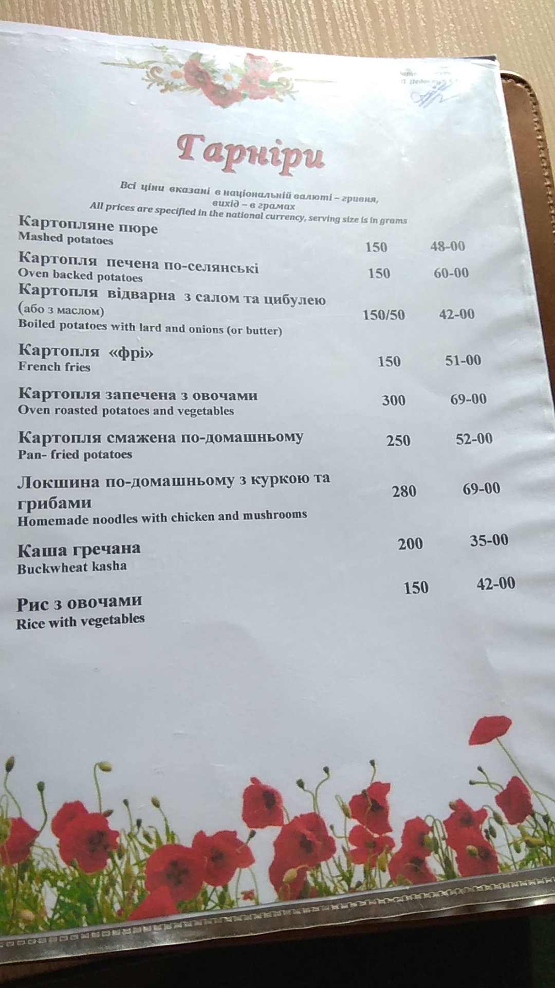 Ресторан "Вітряк" menu 1