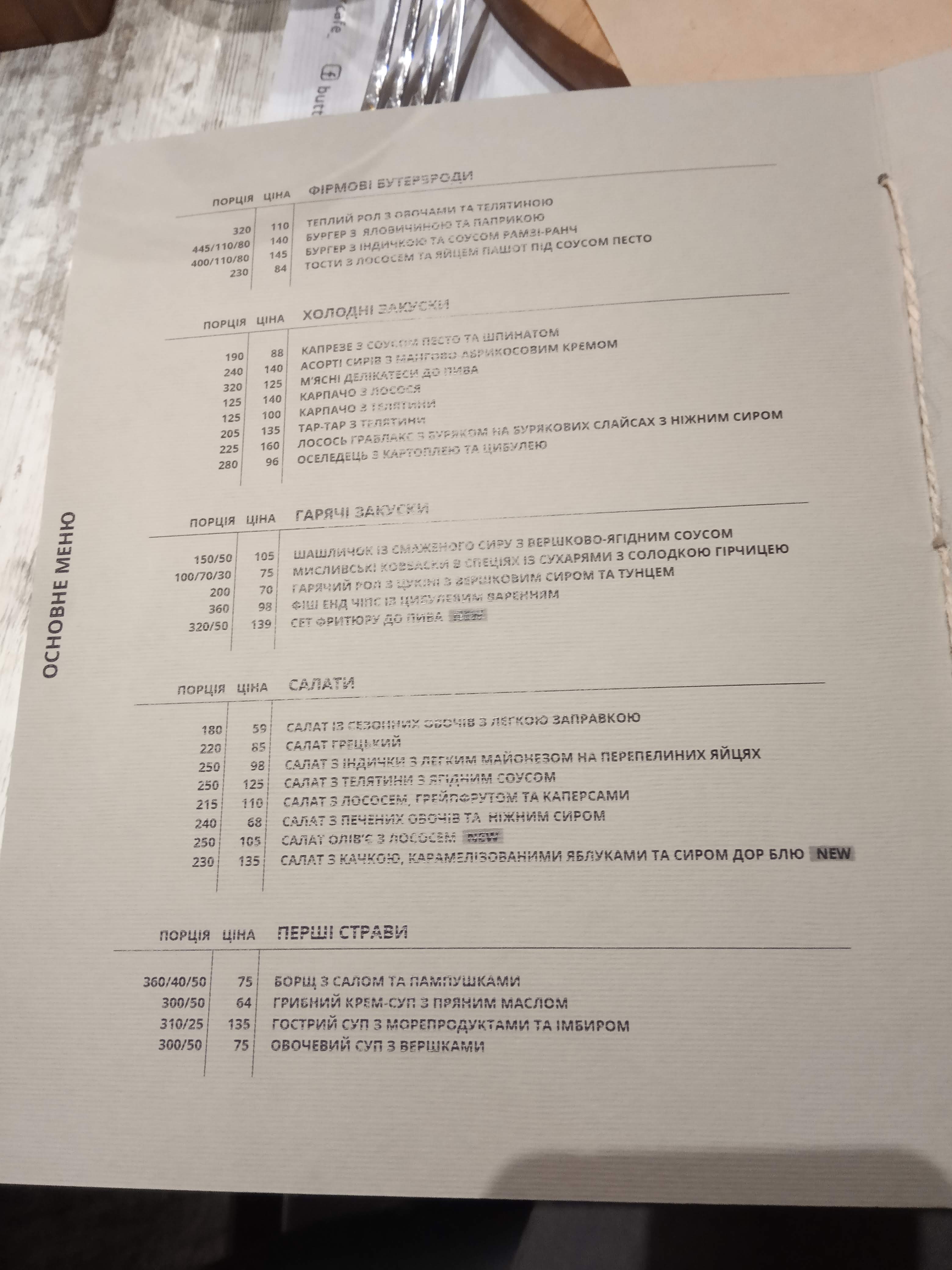 Butter cafe menu 9
