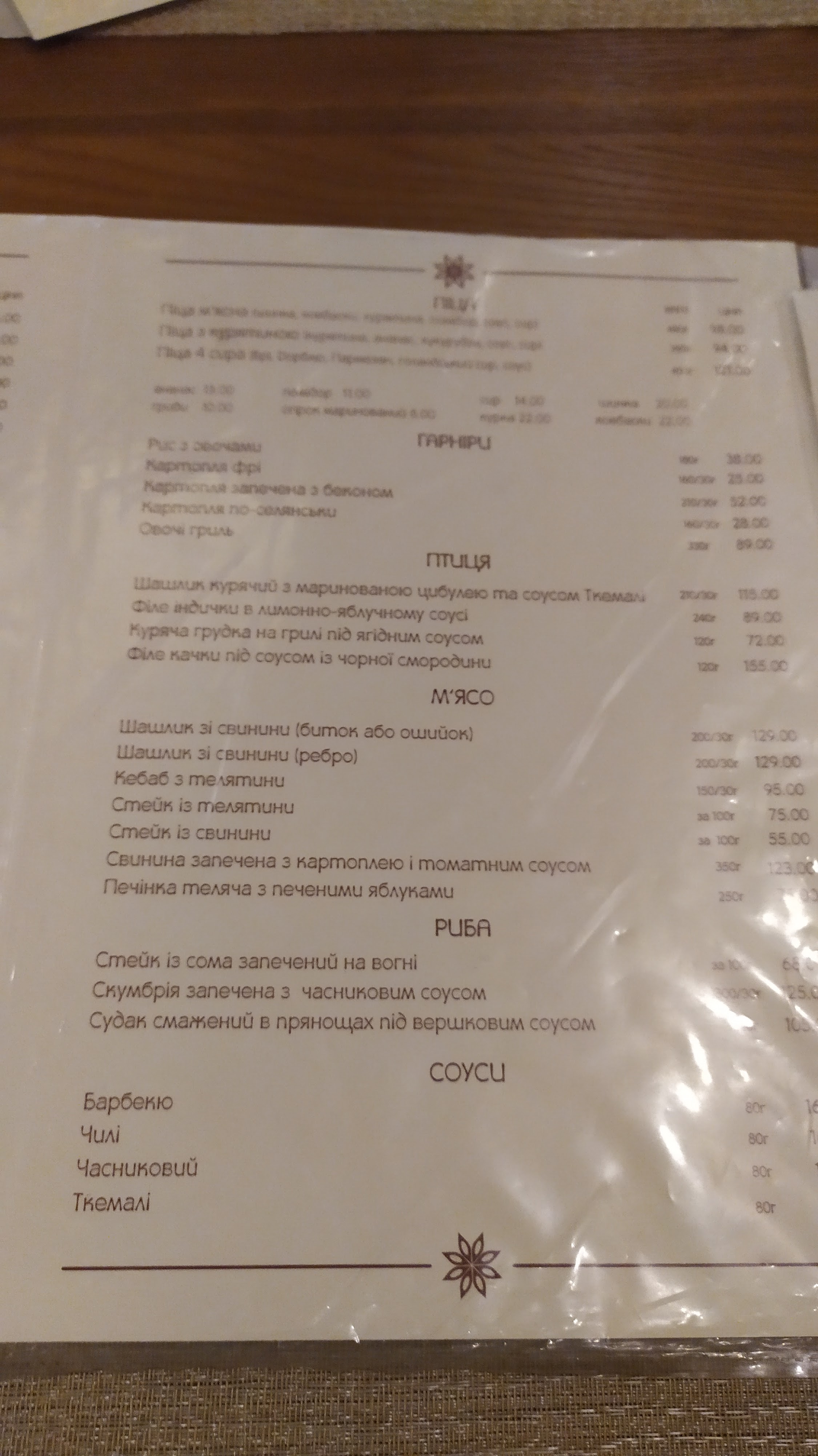 Restoratsiya "Anis" menu 2