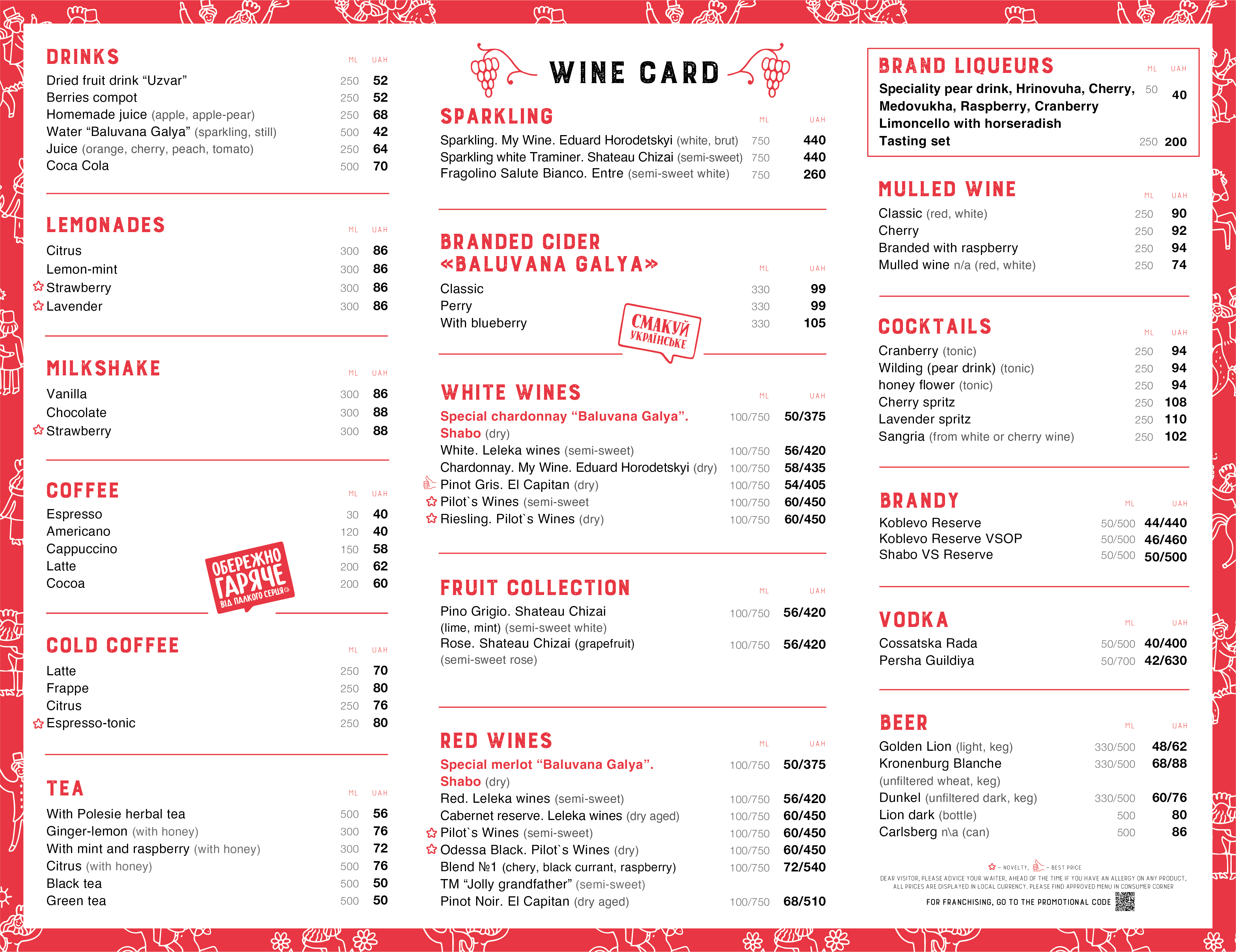 Varenychna Baluvana Galya menu 3
